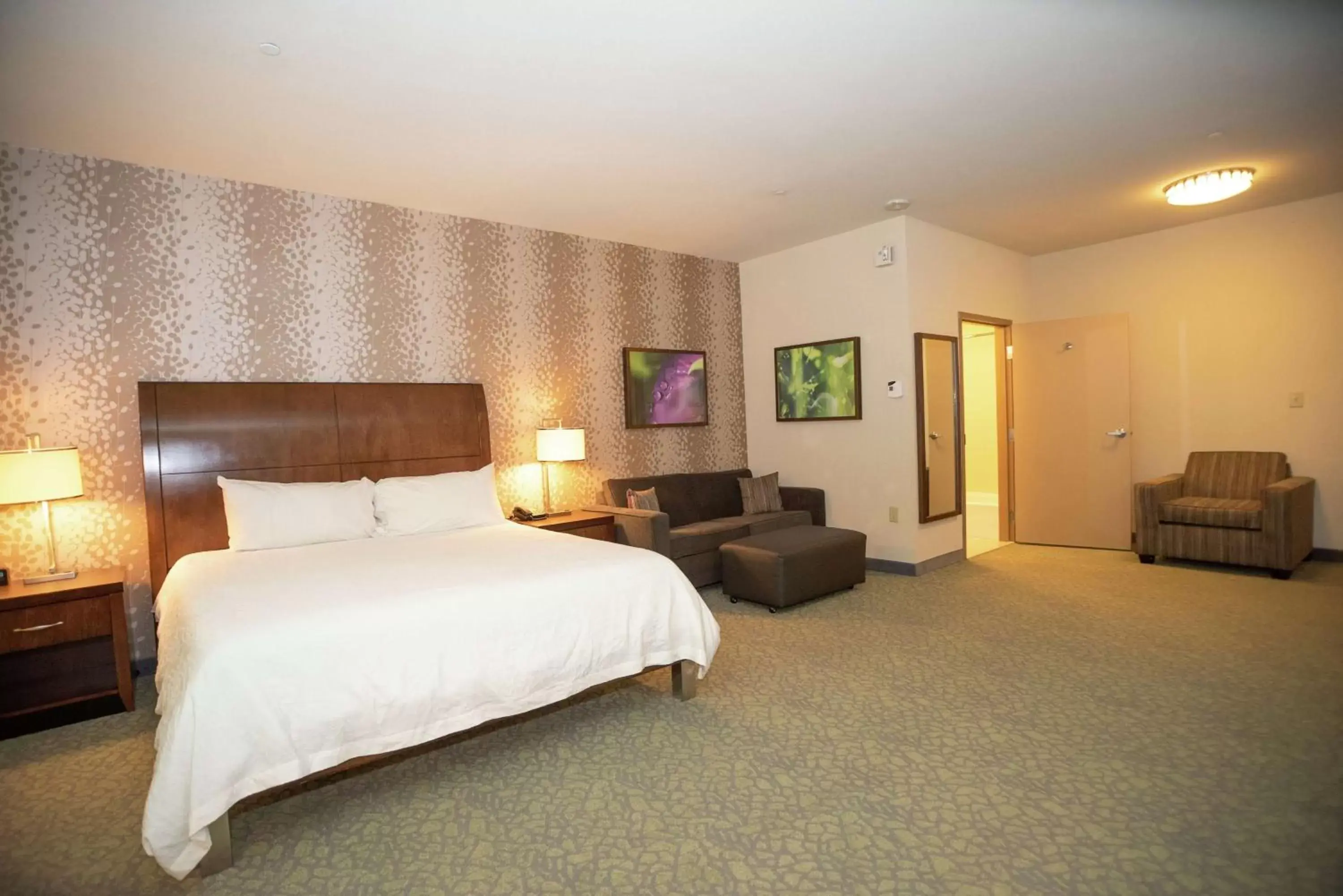 Living room, Bed in Hilton Garden Inn Covington/Mandeville