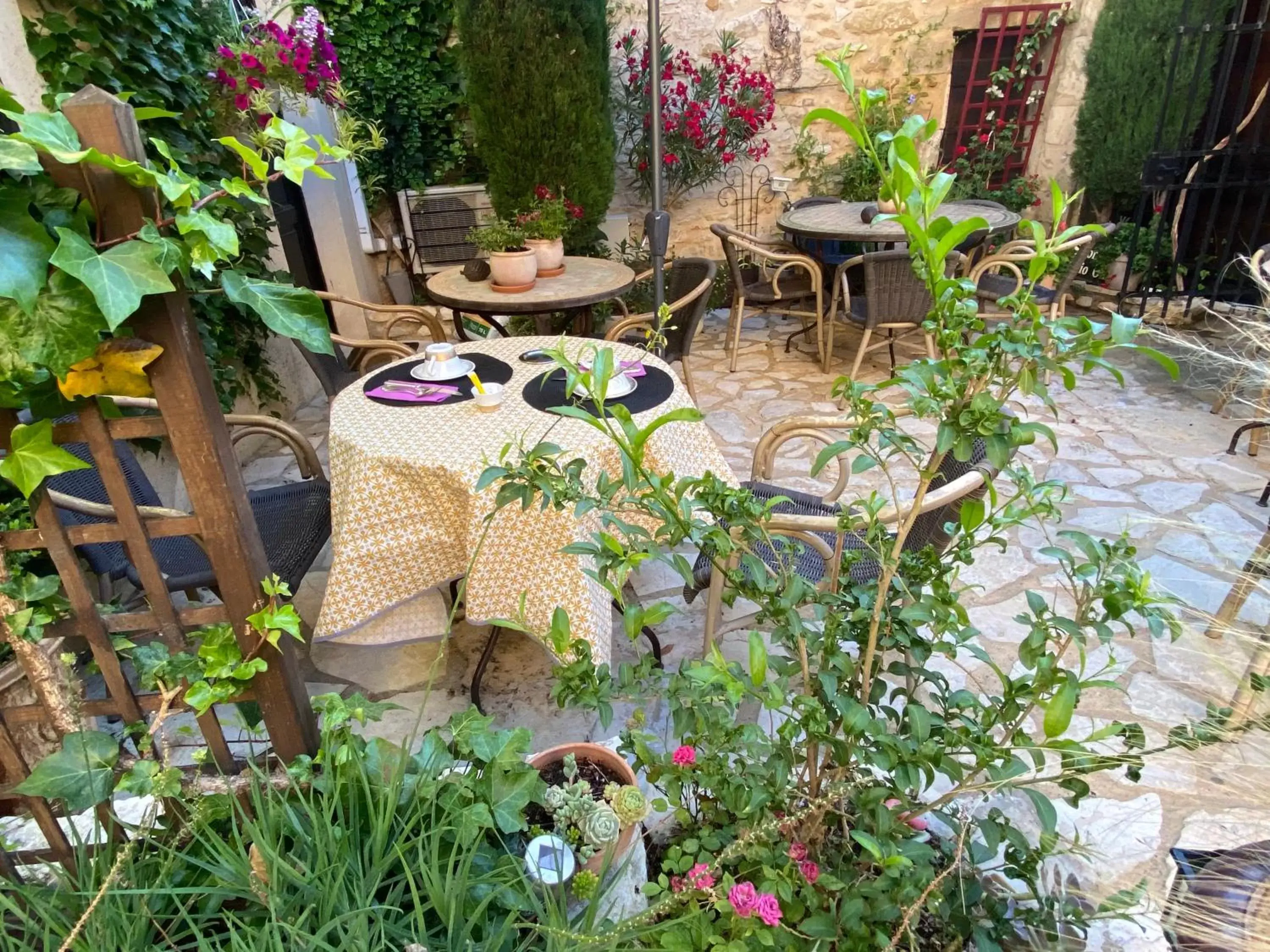 Patio in Hotel Le Saint Laurent