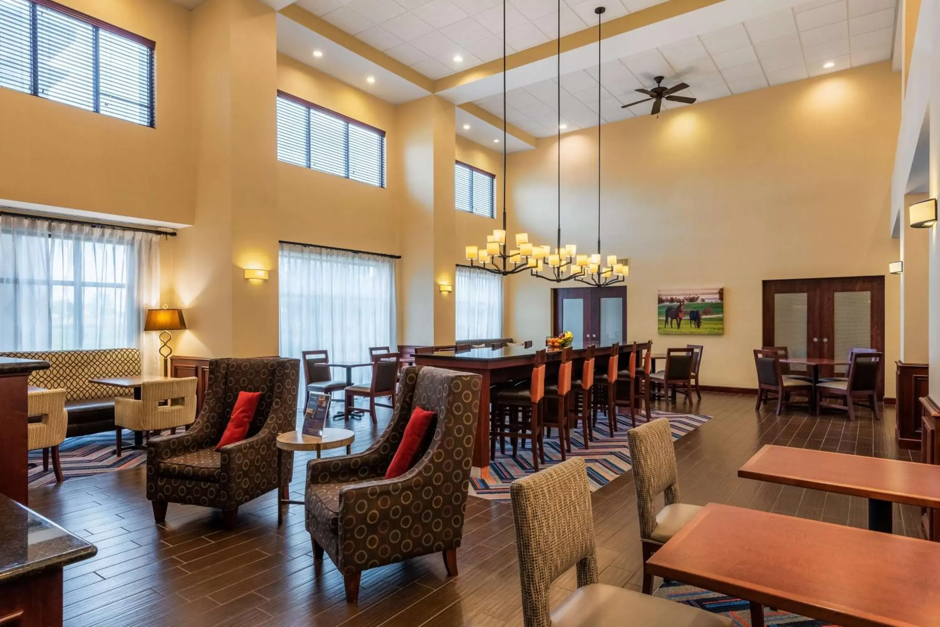 Lobby or reception, Restaurant/Places to Eat in Hampton Inn & Suites Hopkinsville