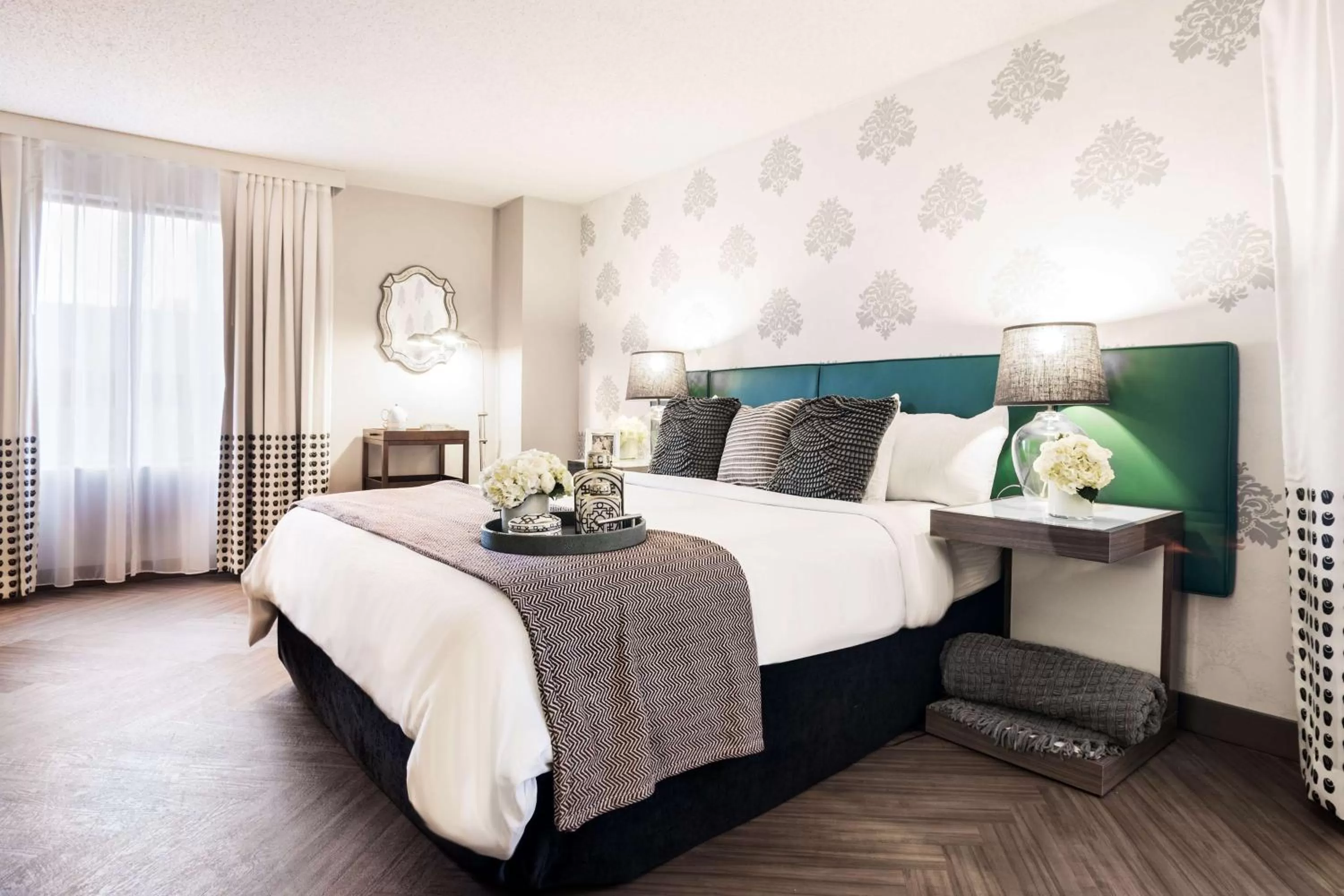 Bed in the Curtis Denver - A DoubleTree by Hilton Hotel