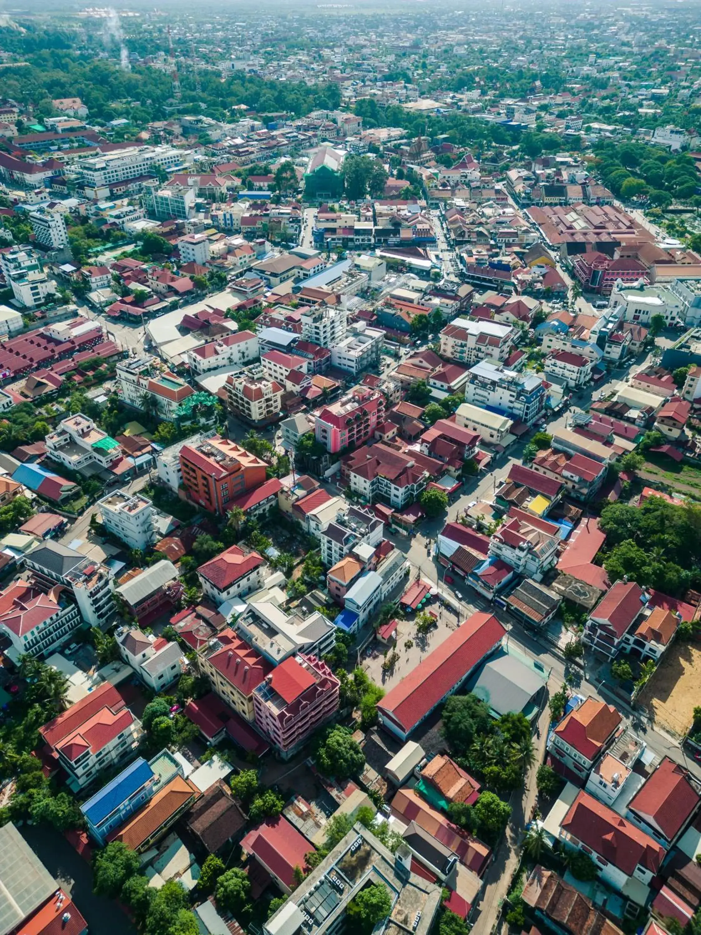 City view, Bird's-eye View in Siem Reap Comforts Hostel