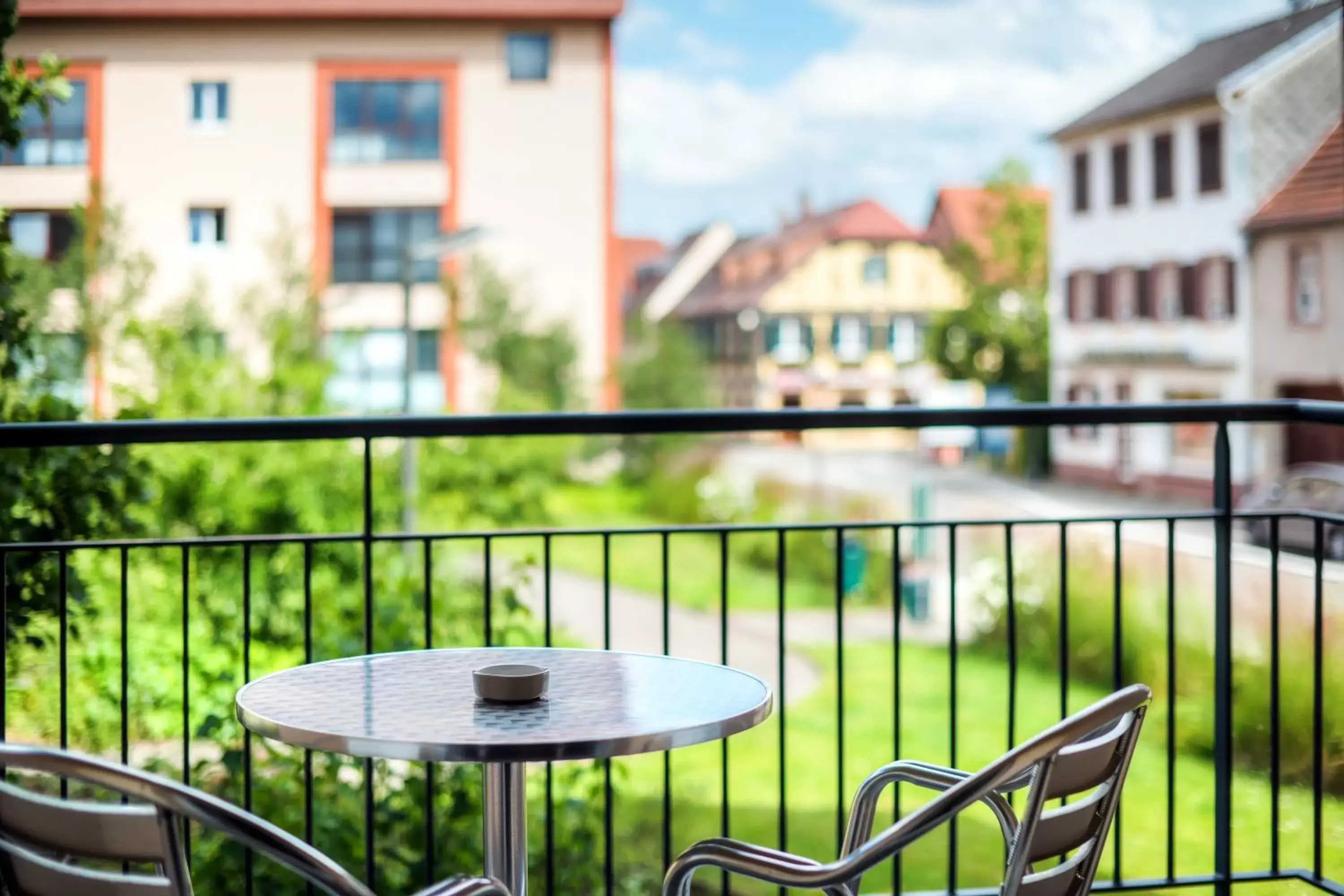 Garden, Balcony/Terrace in Zenitude Hôtel-Résidences Les Portes d'Alsace