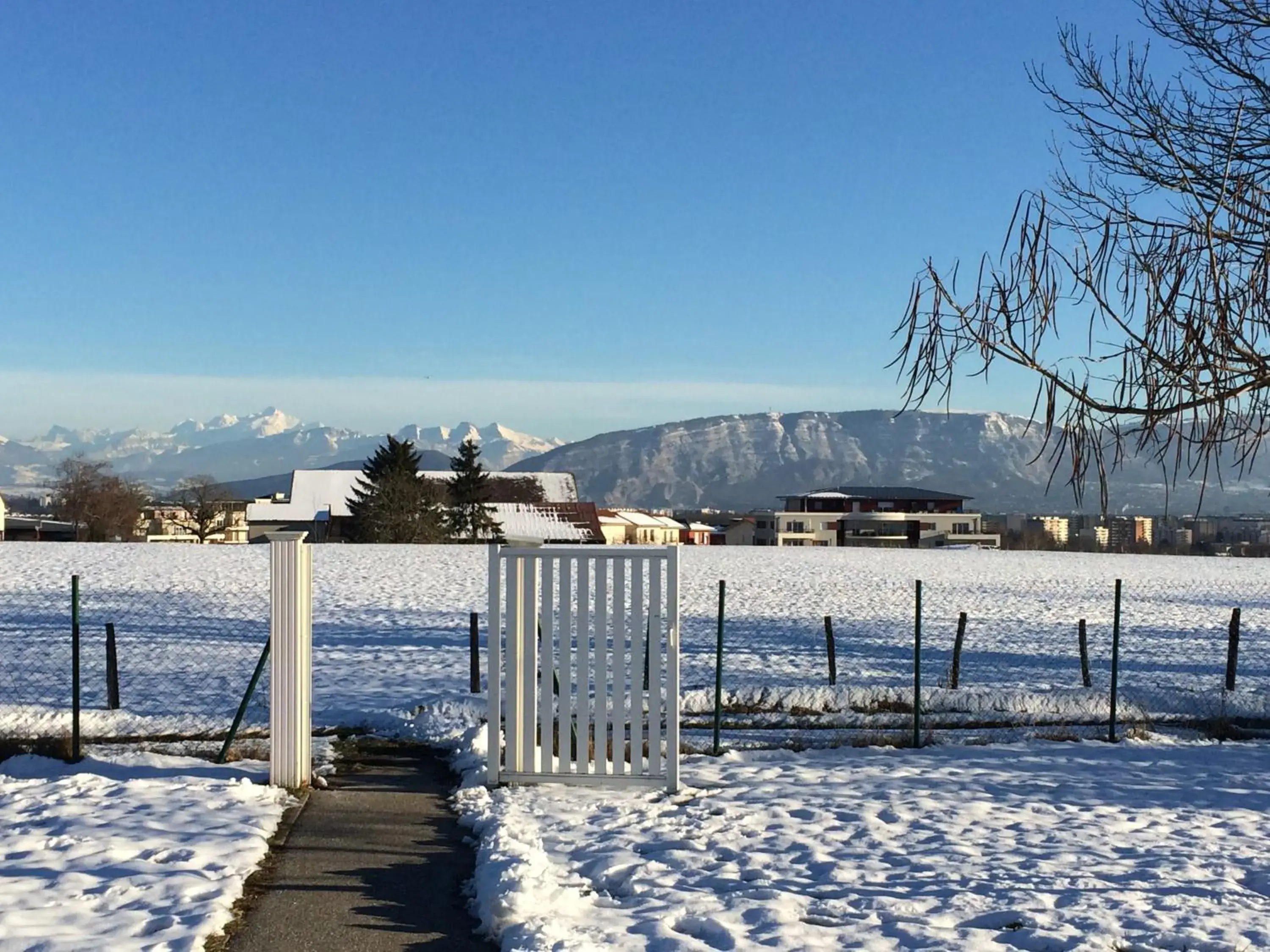 Natural landscape, Winter in Residhome Geneve Prevessin Le Carre d'Or