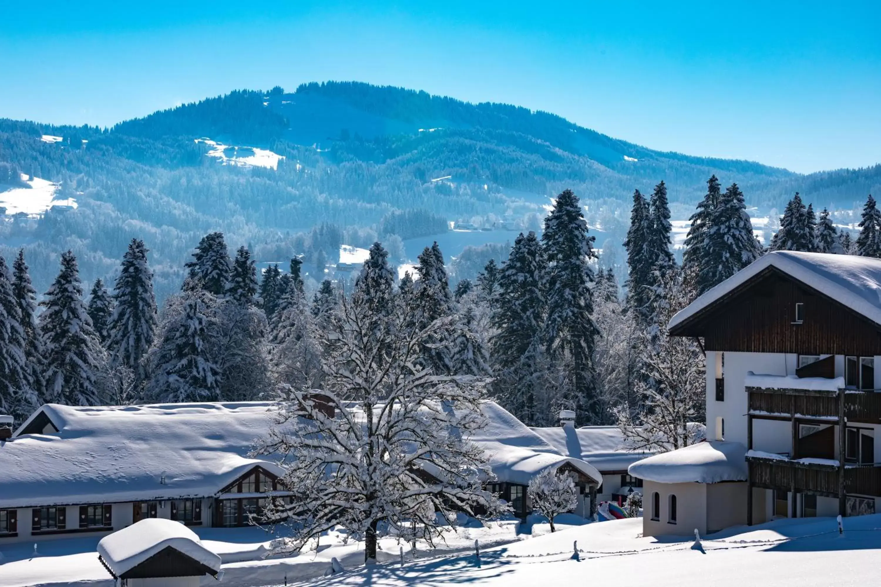 Mountain view, Winter in MONDI Resort und Chalet Oberstaufen