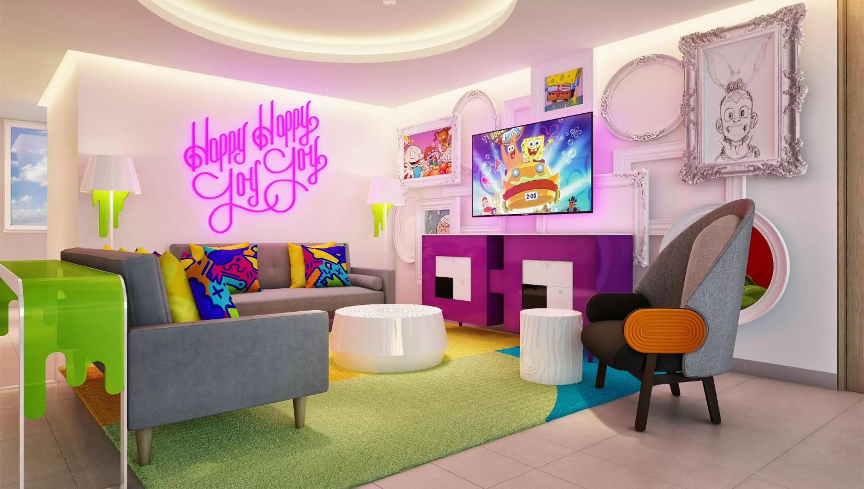 Living room, Kid's Club in Nickelodeon Hotels & Resorts Riviera Maya All Inclusive