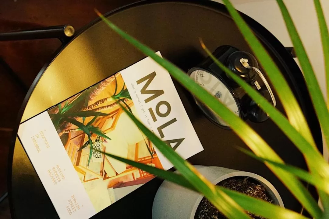 Seating area in House MOLA Galata