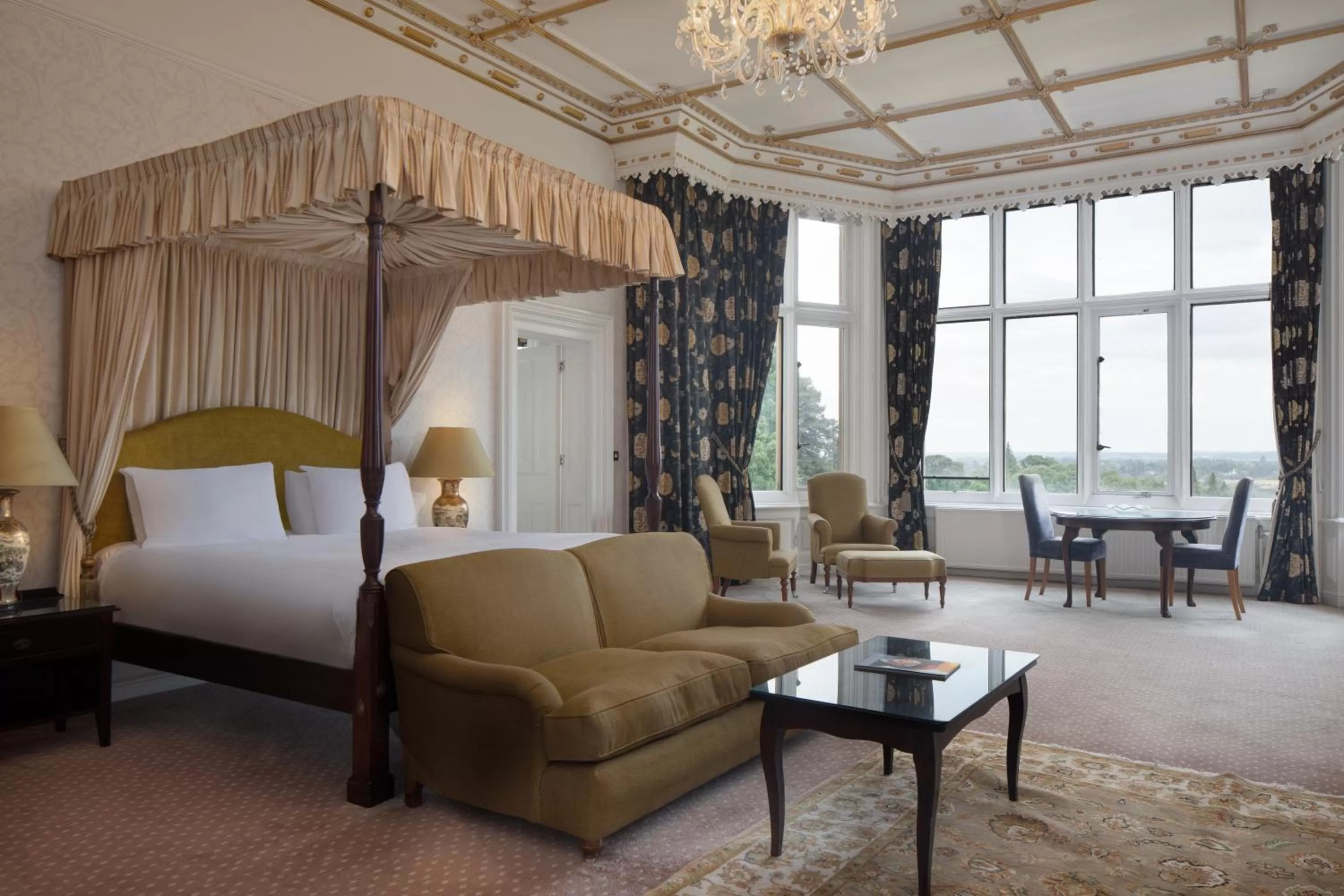 Bed in The Welcombe Golf & Spa Hotel