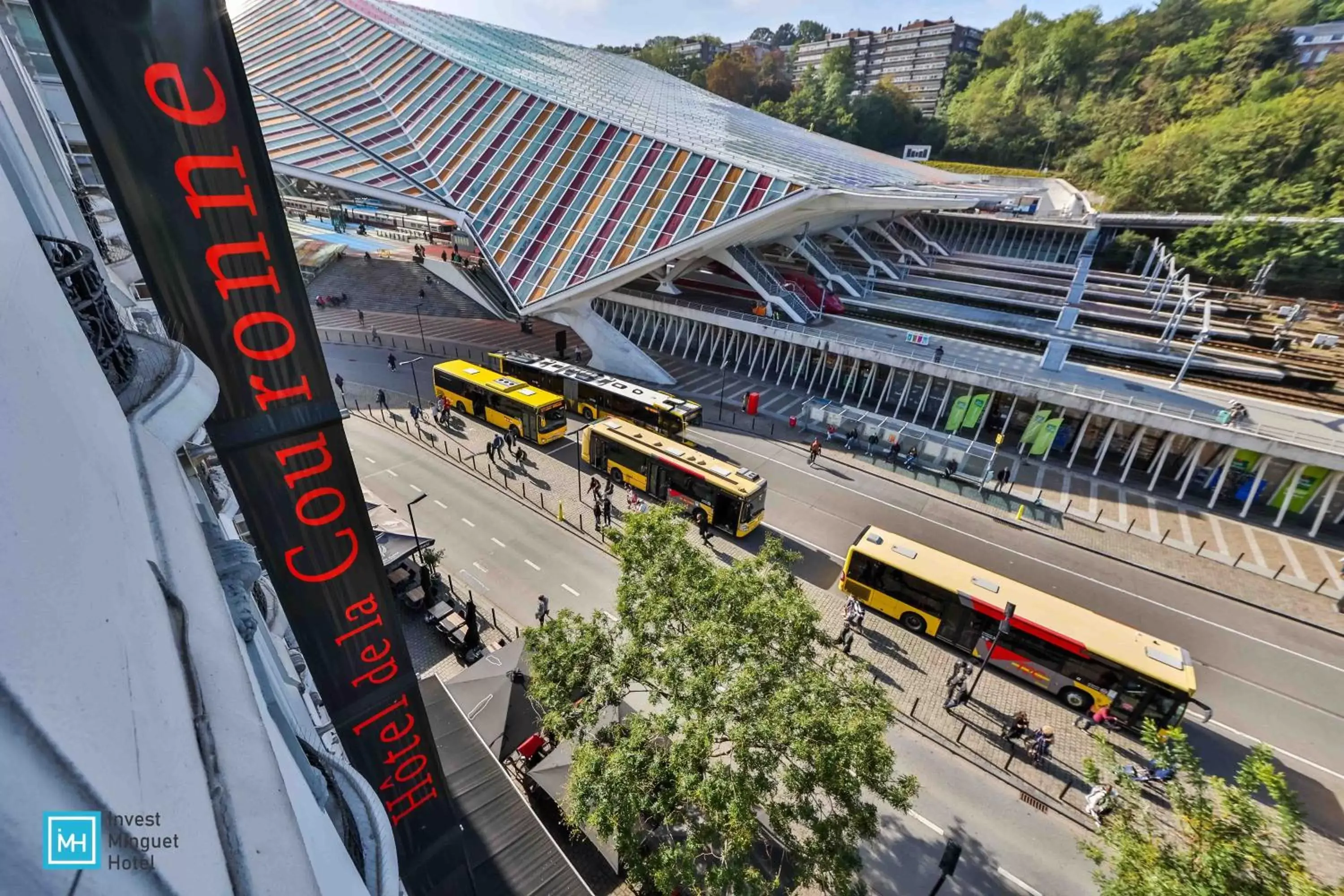 City view in Hotel De La Couronne Liege