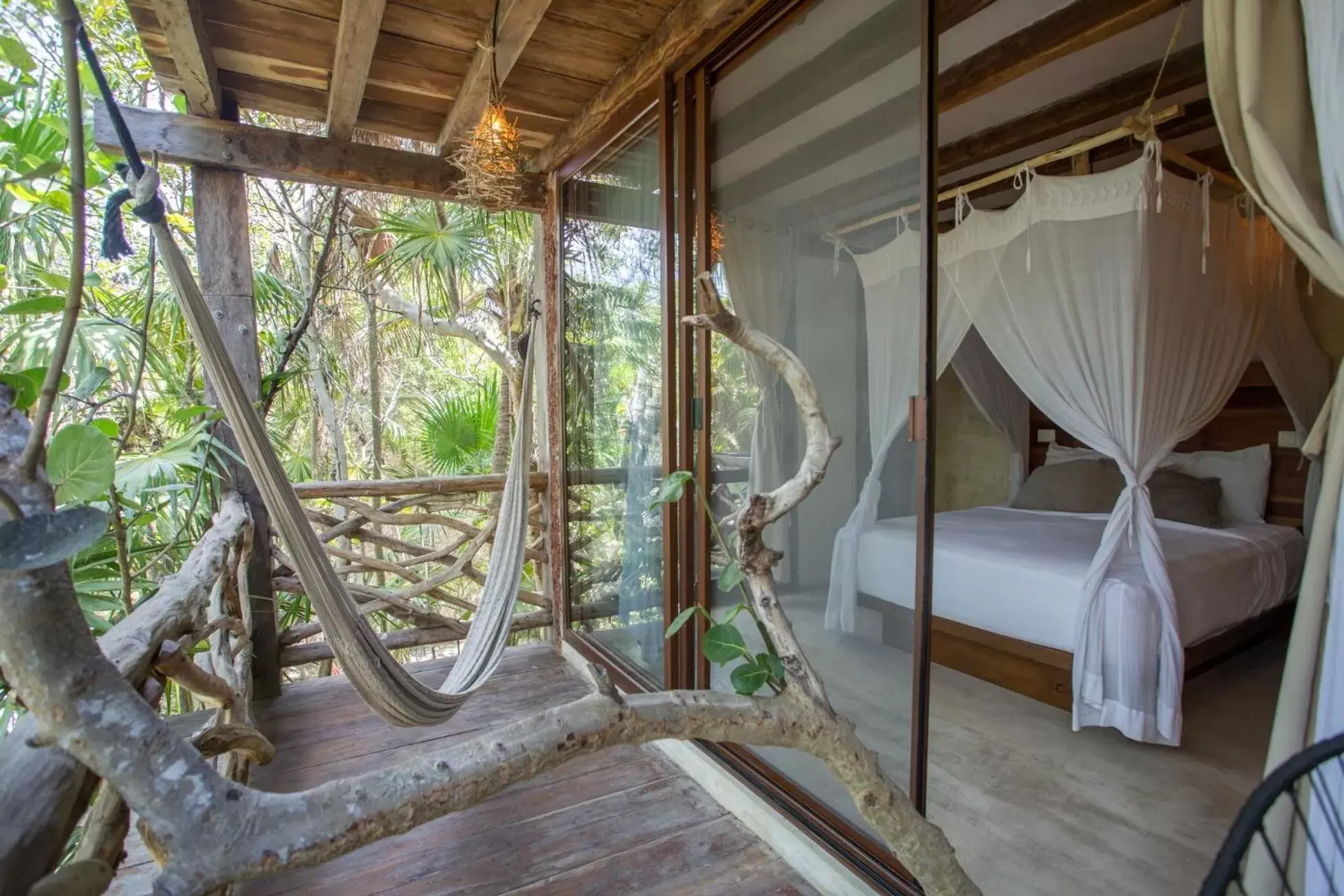 Balcony/Terrace in Hidden Treehouse Tulum Eco-Hotel