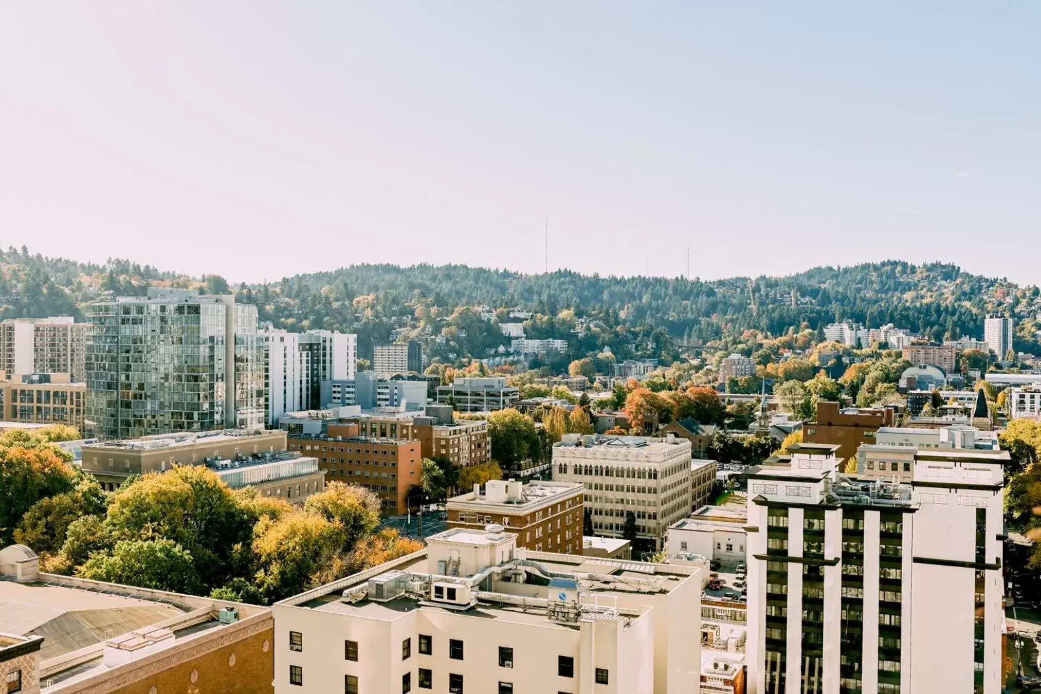 City view in Hilton Portland Downtown