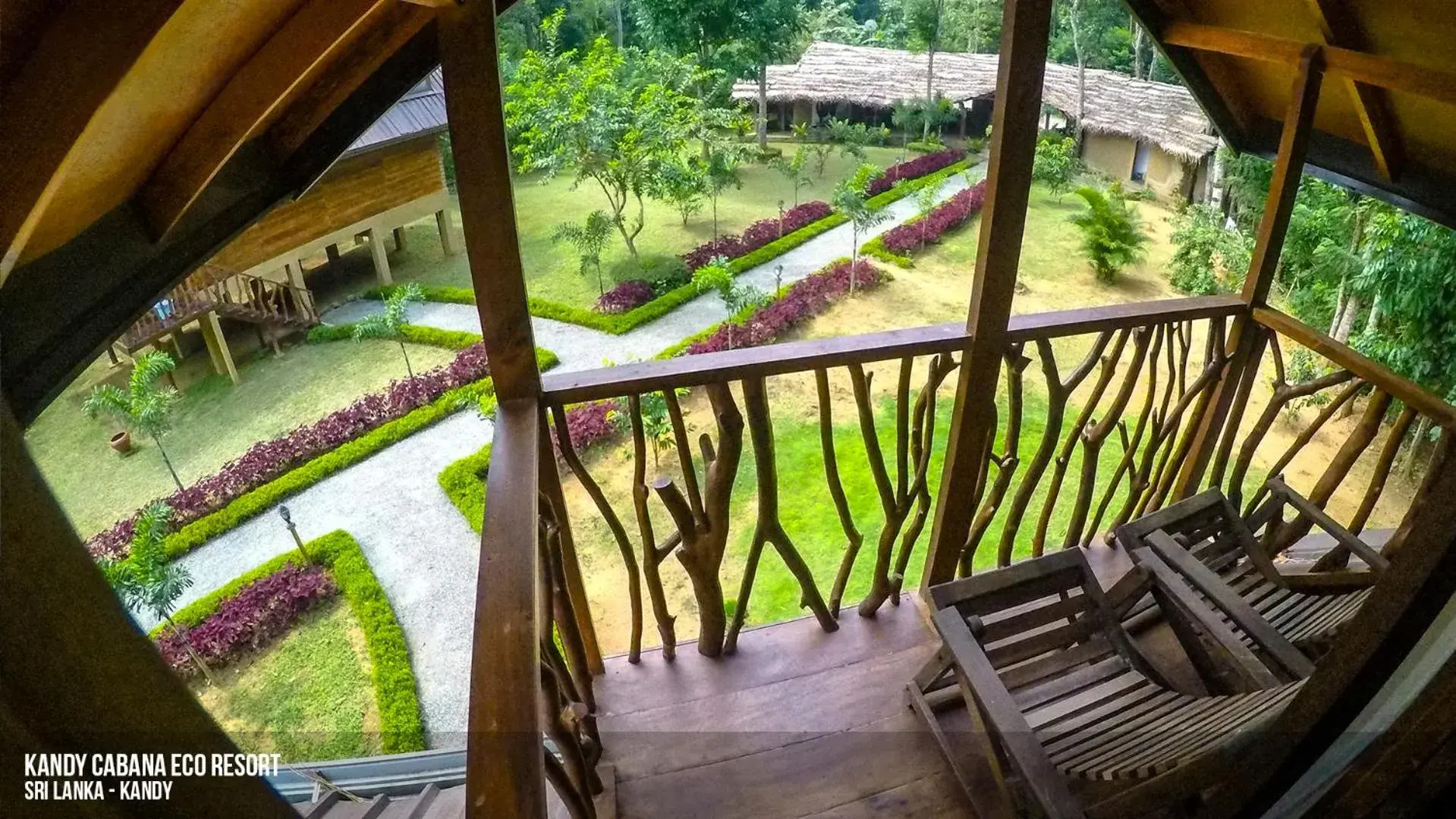 Balcony/Terrace, Pool View in Kandy Cabana