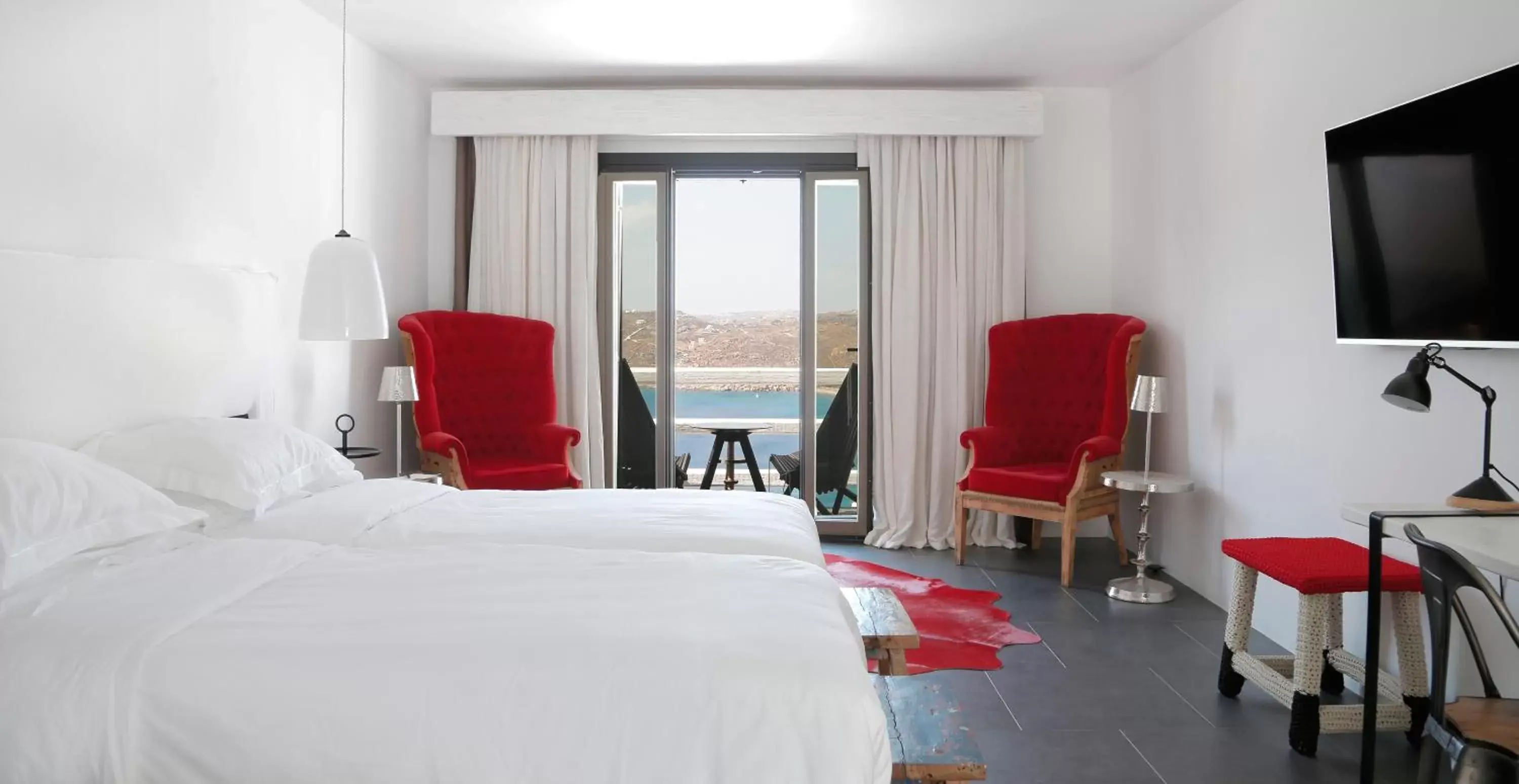 Bed in Myconian Avaton - Design Hotels