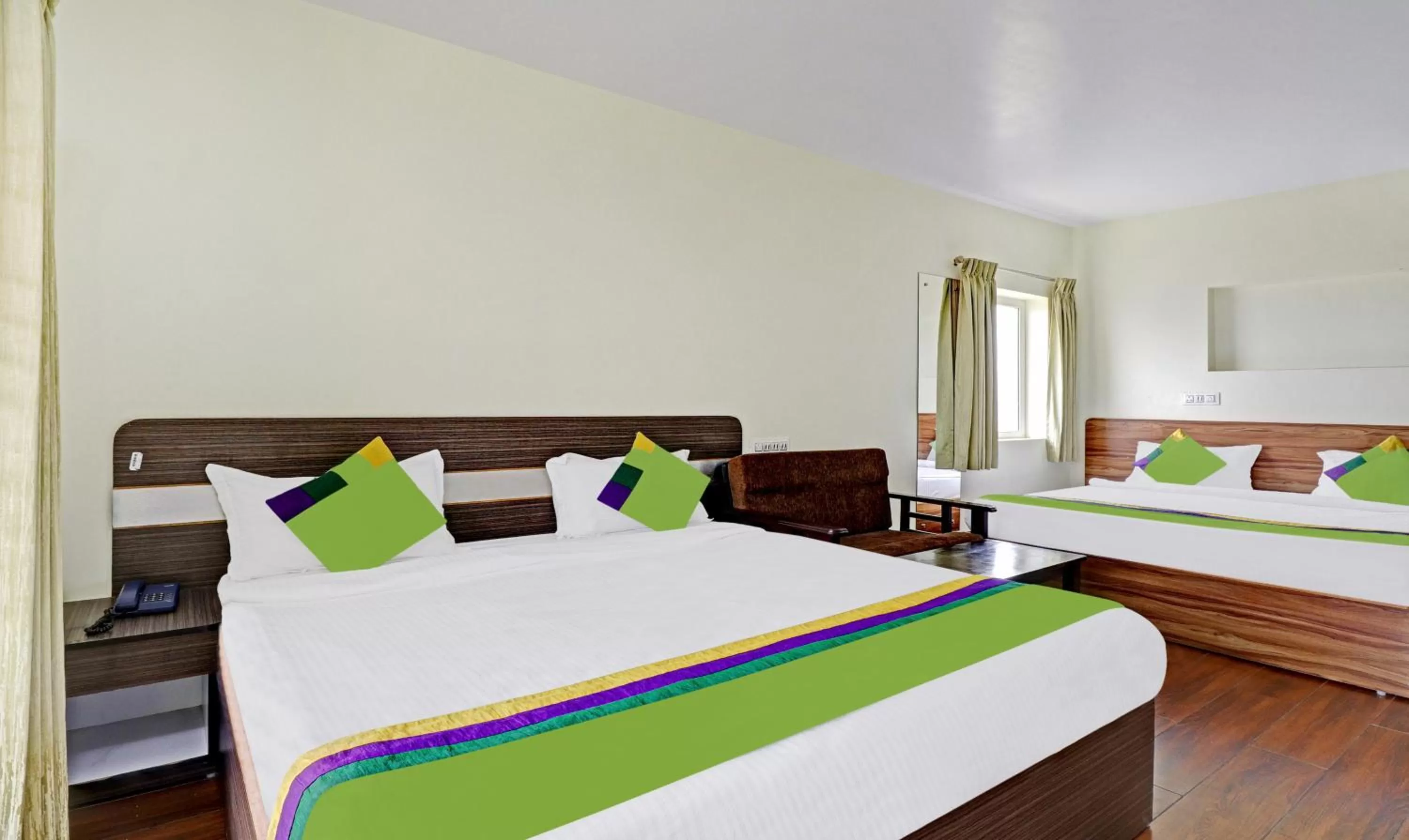 Bedroom, Bed in Treebo Aall Season