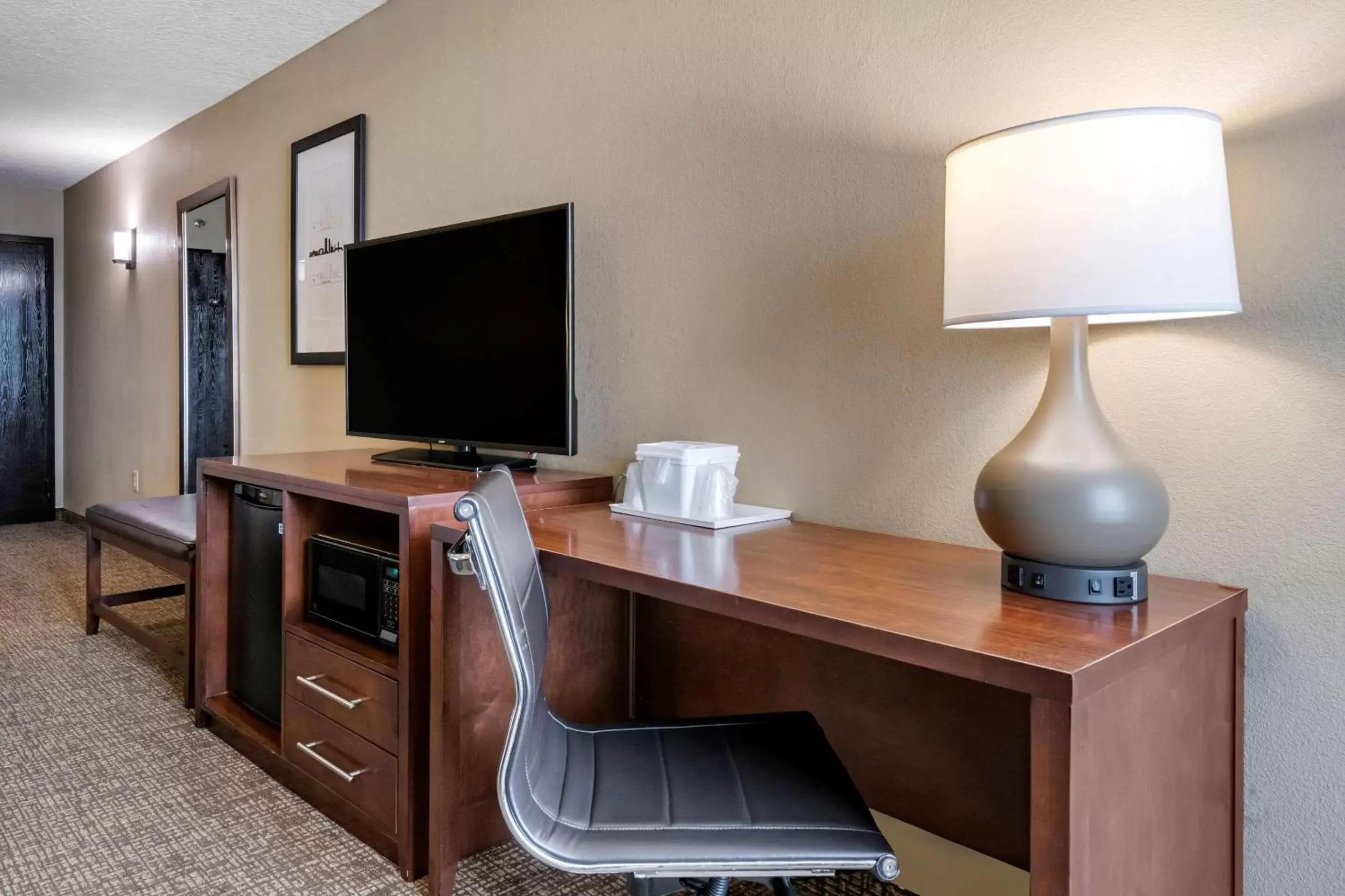 Bedroom, TV/Entertainment Center in Comfort Suites Baymeadows Near Butler Blvd