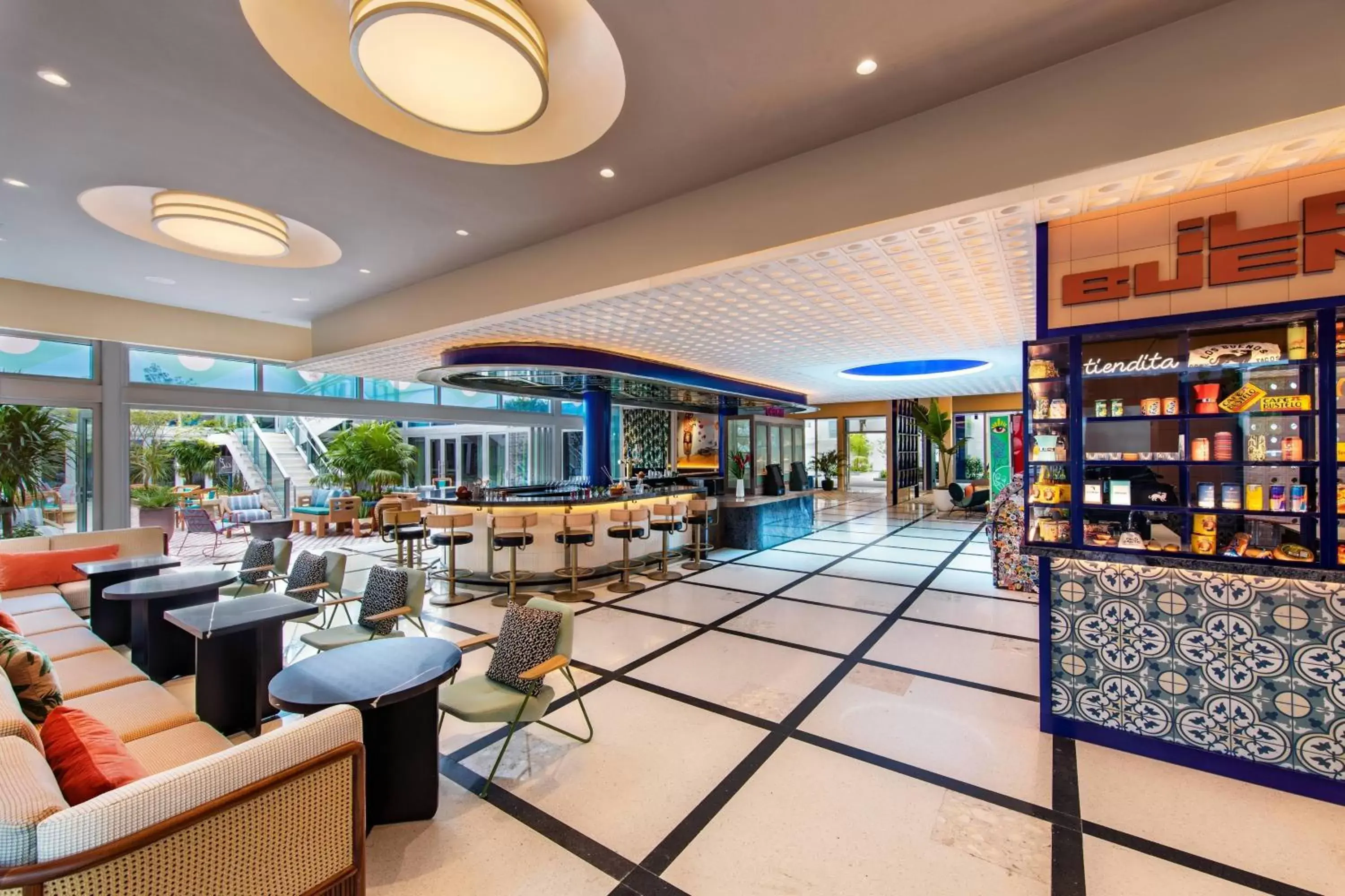 Lobby or reception, Lounge/Bar in Moxy Miami South Beach