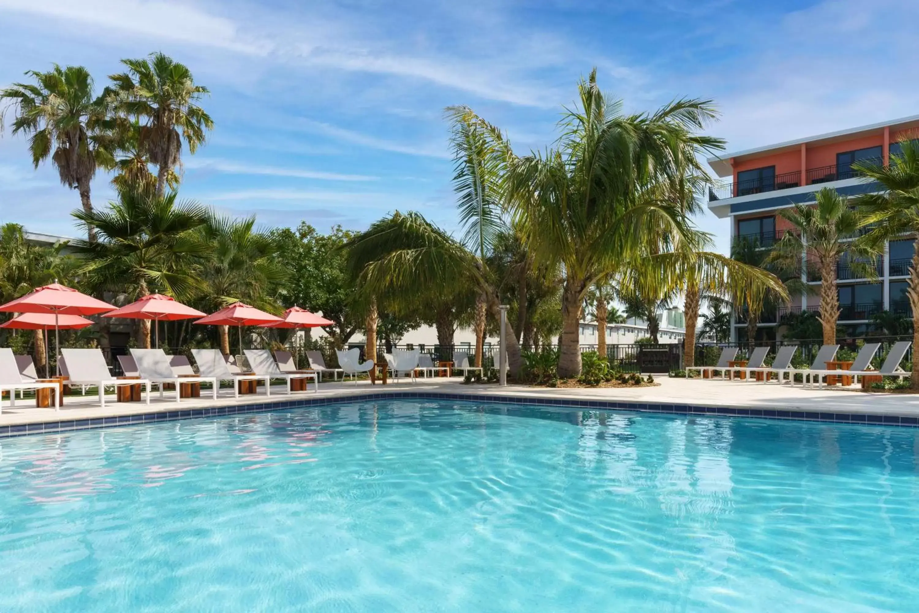 Pool view in Hilton Garden Inn St. Pete Beach, FL Pool view in Hilton Garden Inn St. Pete Beach, FL