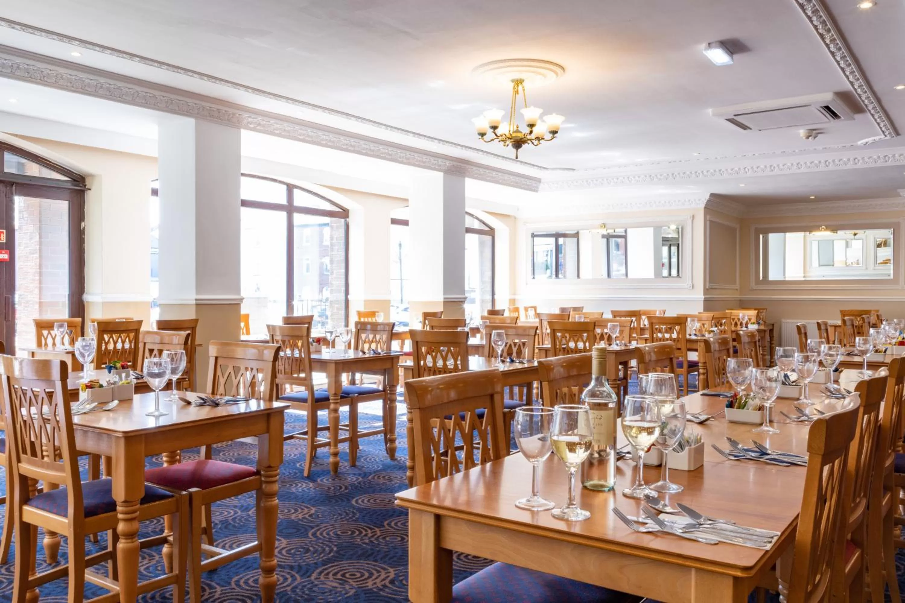 Dining area in The Caledonian Tower Hotel