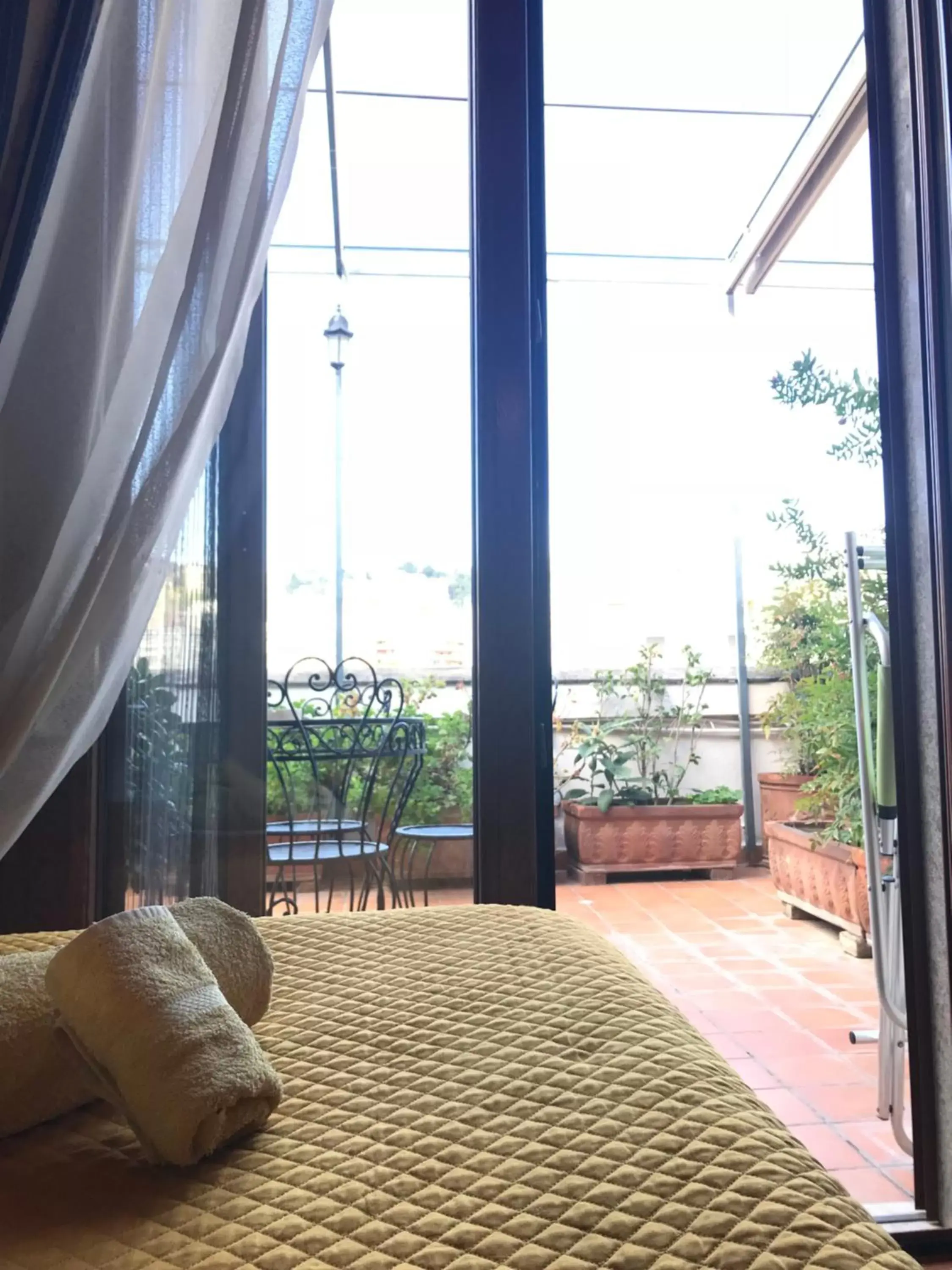 Balcony/Terrace, Bed in B&B Casamiranapoli
