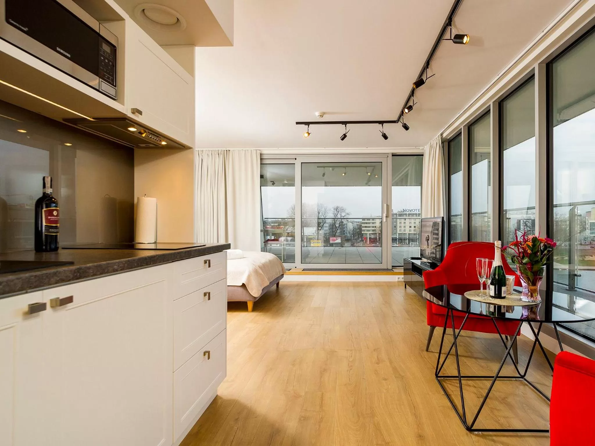 Balcony/Terrace in Riverside Aparthotel Cracow