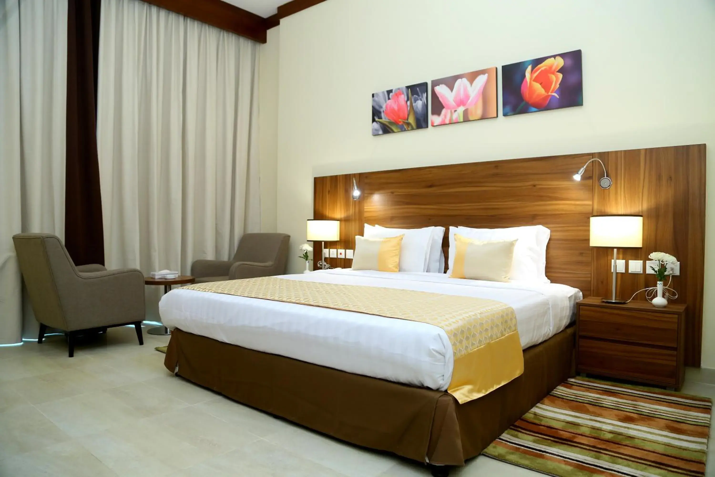 Bed in Tulip Al Barsha Hotel Apartments