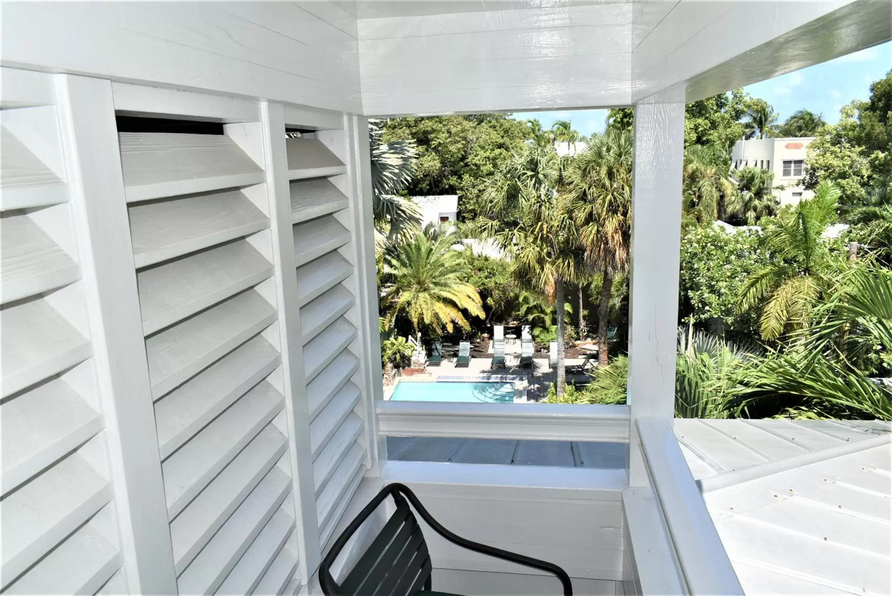 Balcony/Terrace, Pool View in Simonton Court Historic Inn & Cottages