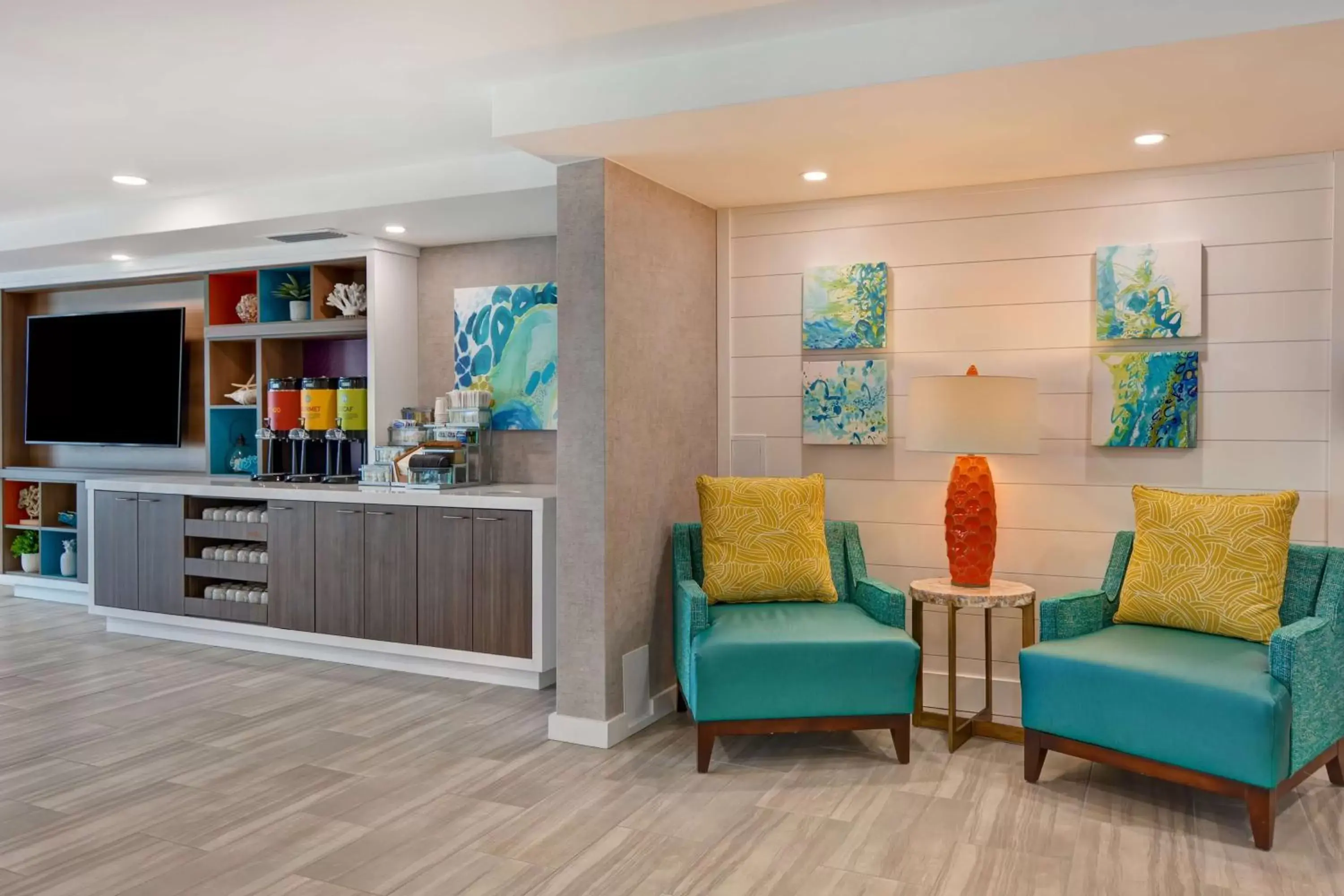 Breakfast, Lobby/Reception in Home2 Suites Ormond Beach Oceanfront, FL