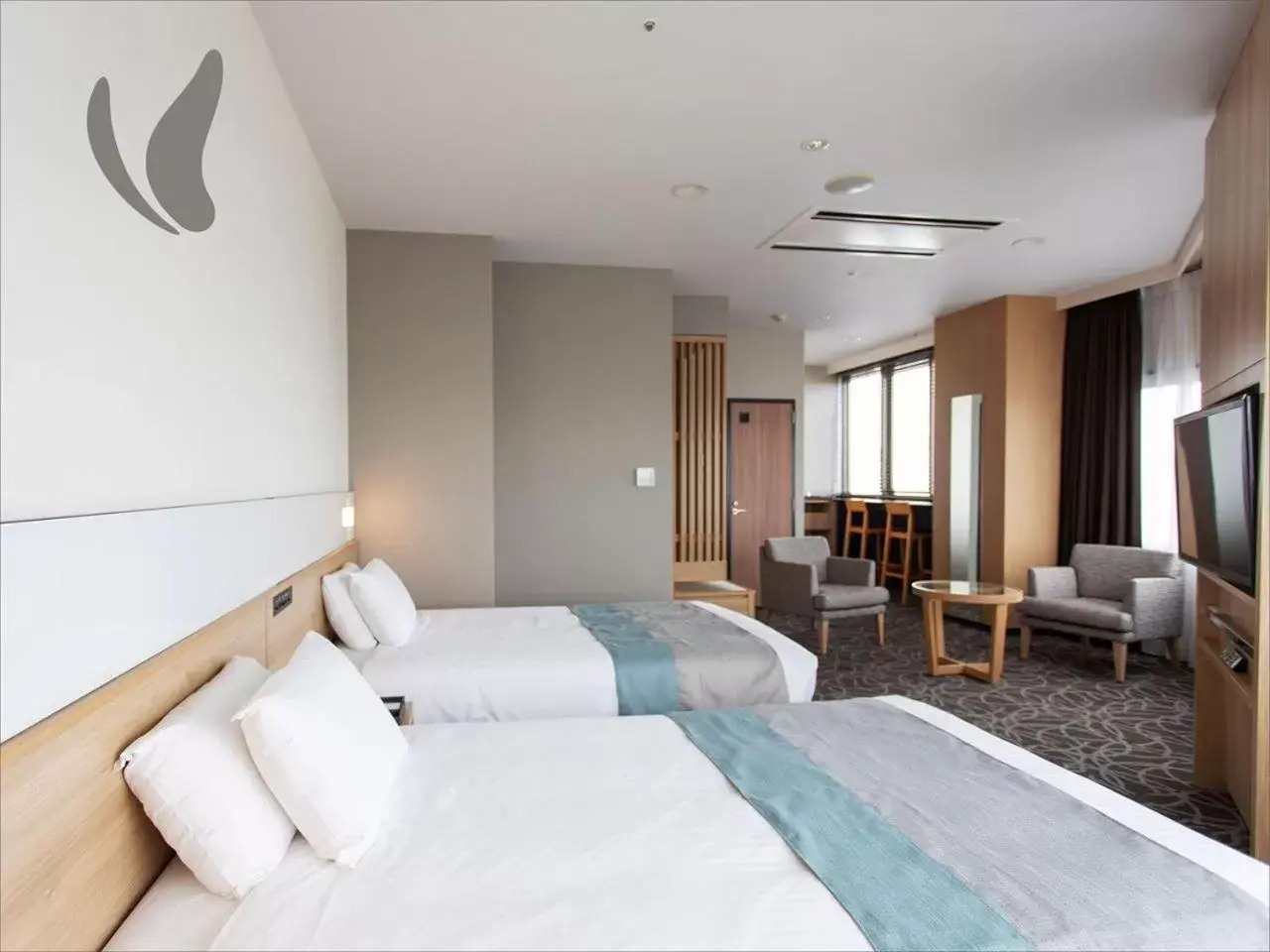 Photo of the whole room, Bed in Hotel Hokke Club Naha Shintoshin