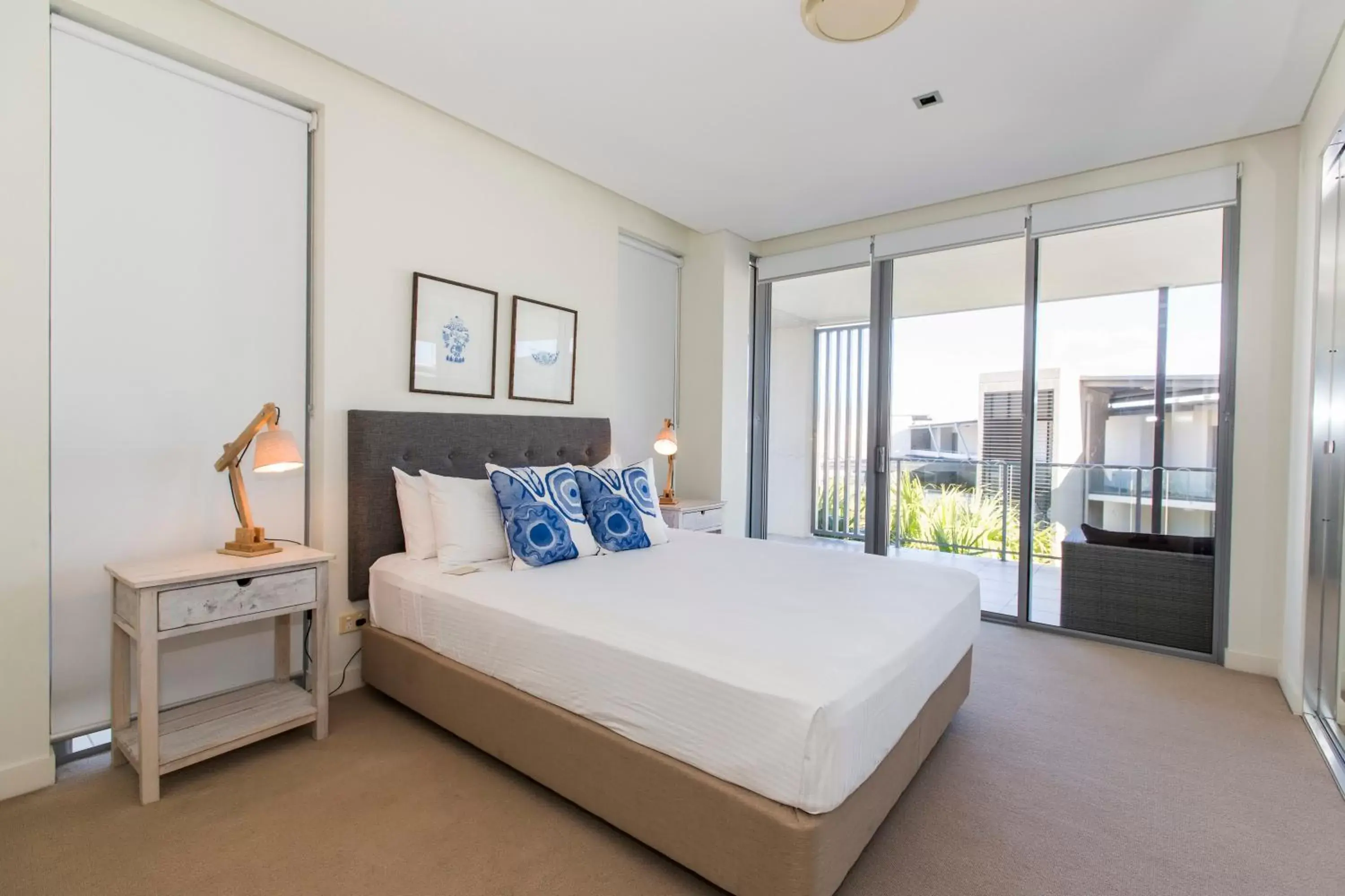 Bedroom, Bed in Peppers Blue on Blue Bedroom, Bed in Peppers Blue on Blue