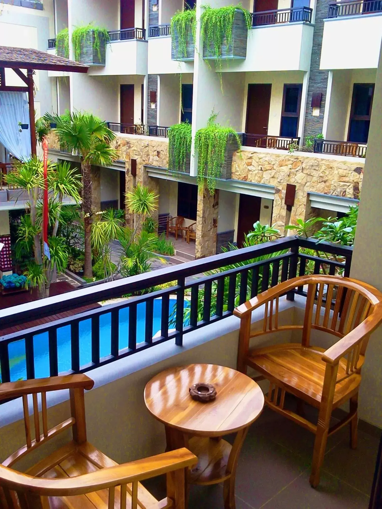 Balcony/Terrace, Pool View in Manggar Indonesia Hotel
