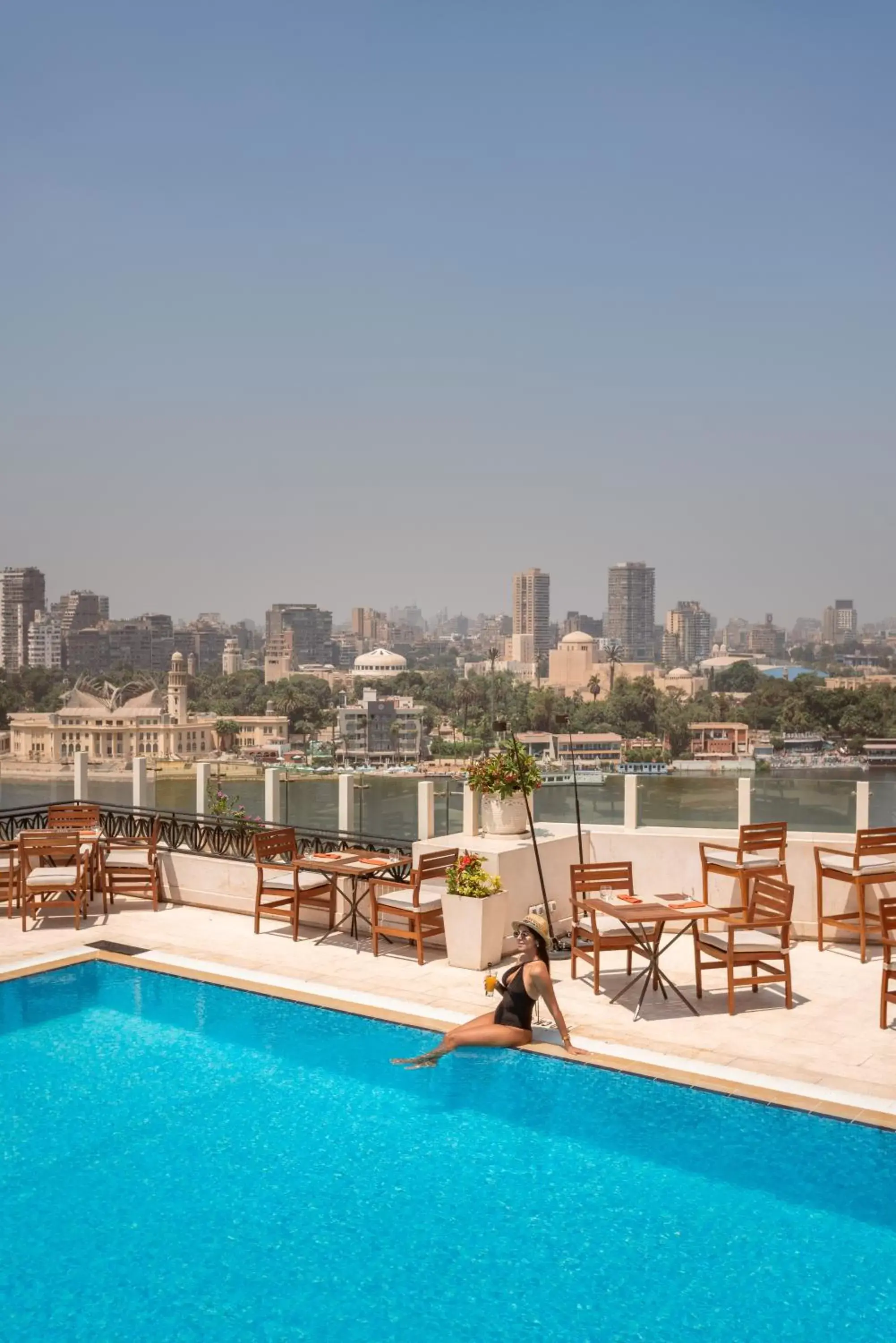 Swimming Pool in Kempinski Nile Hotel, Cairo