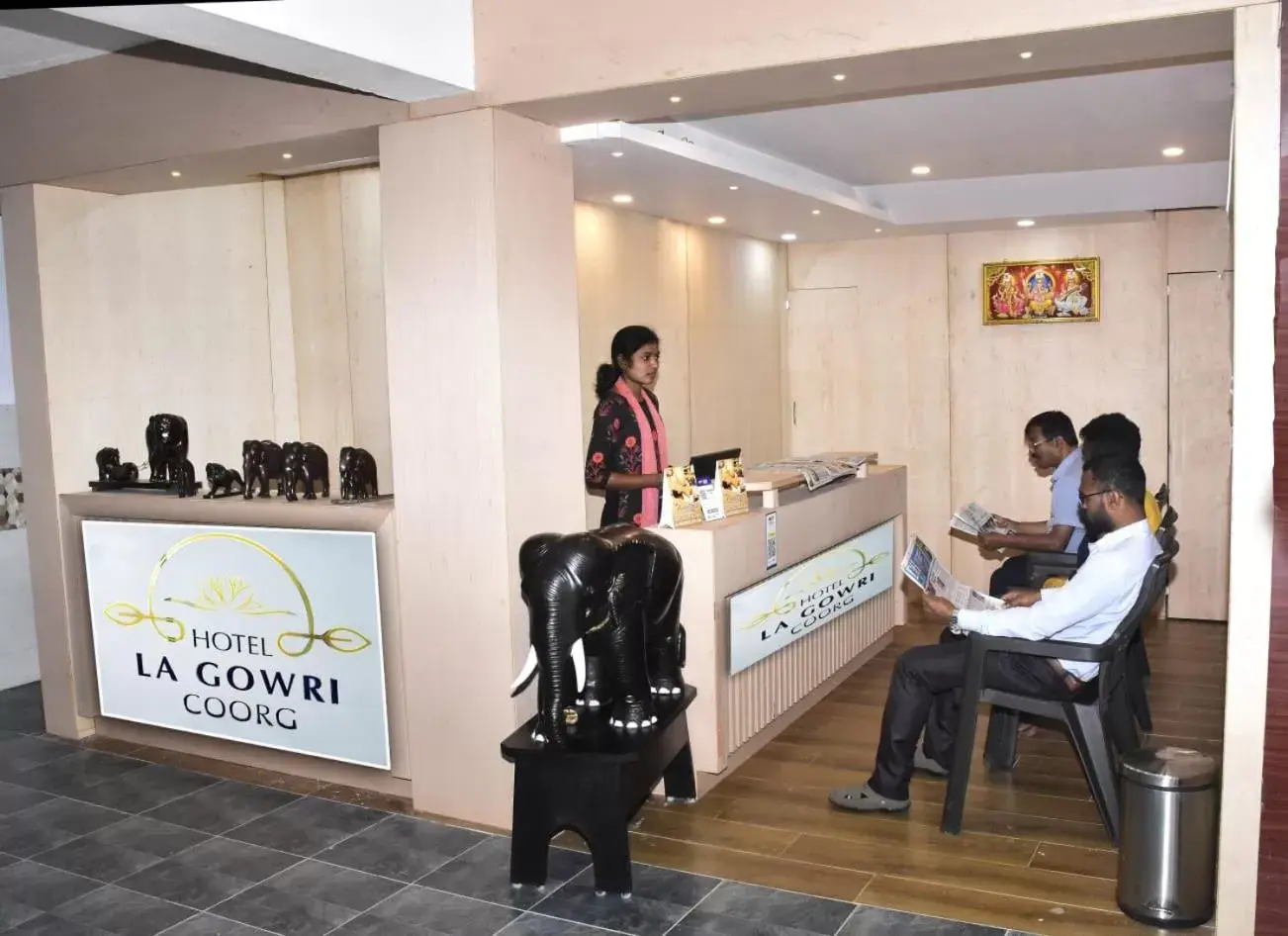 Lobby or reception in Hotel La Gowri, Coorg Lobby or reception in Hotel La Gowri, Coorg