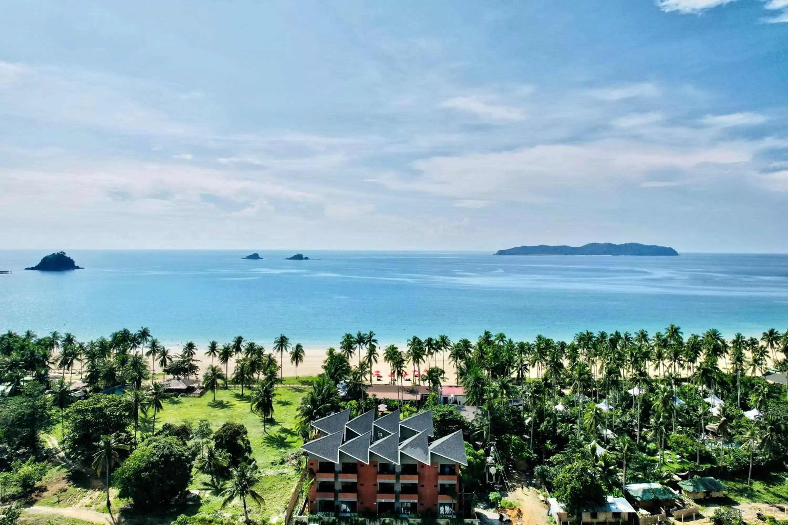 Bird's eye view in Nacpan Beach Resort Managed by H Hospitality - Newly Renovated Bird's eye view in Nacpan Beach Resort Managed by H Hospitality - Newly Renovated