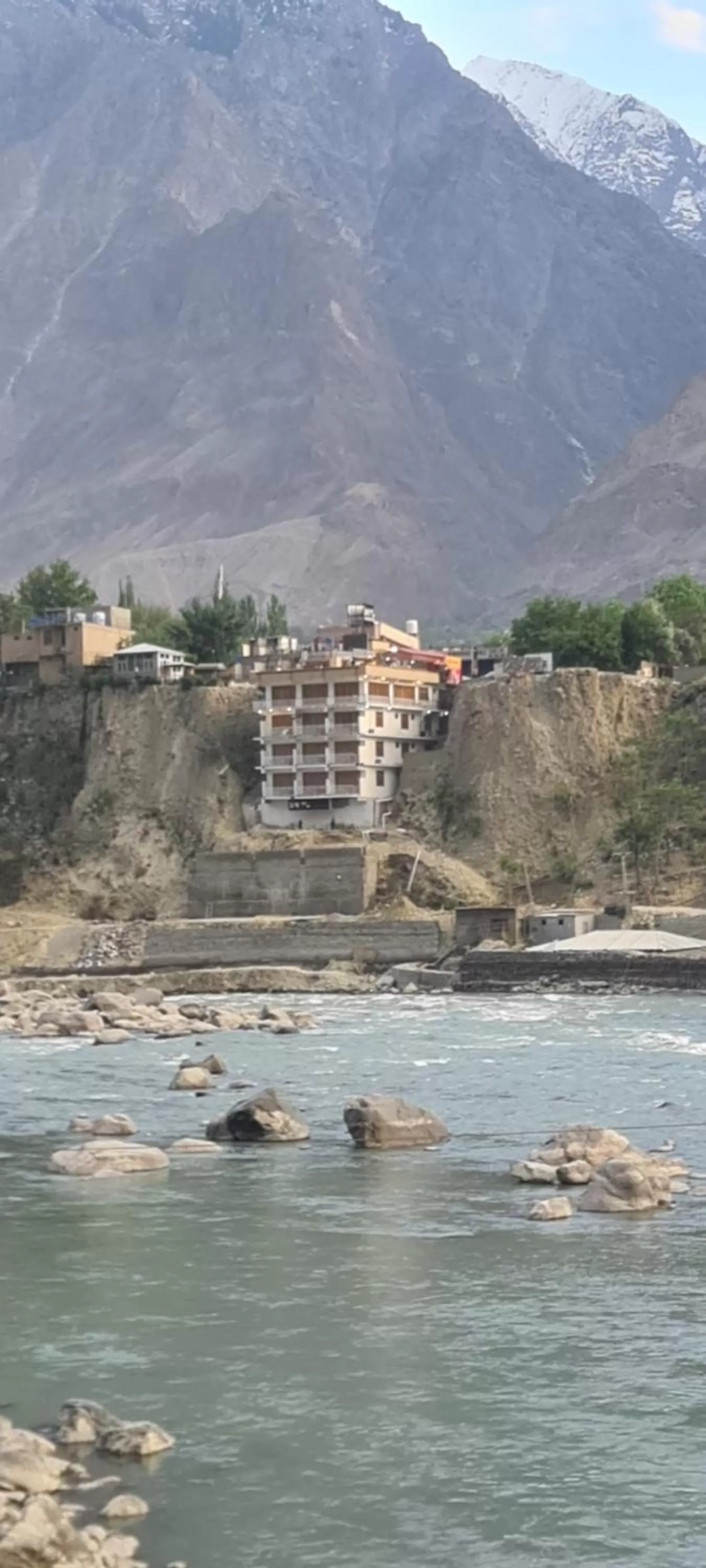 River view in Indus Lodges Gilgit