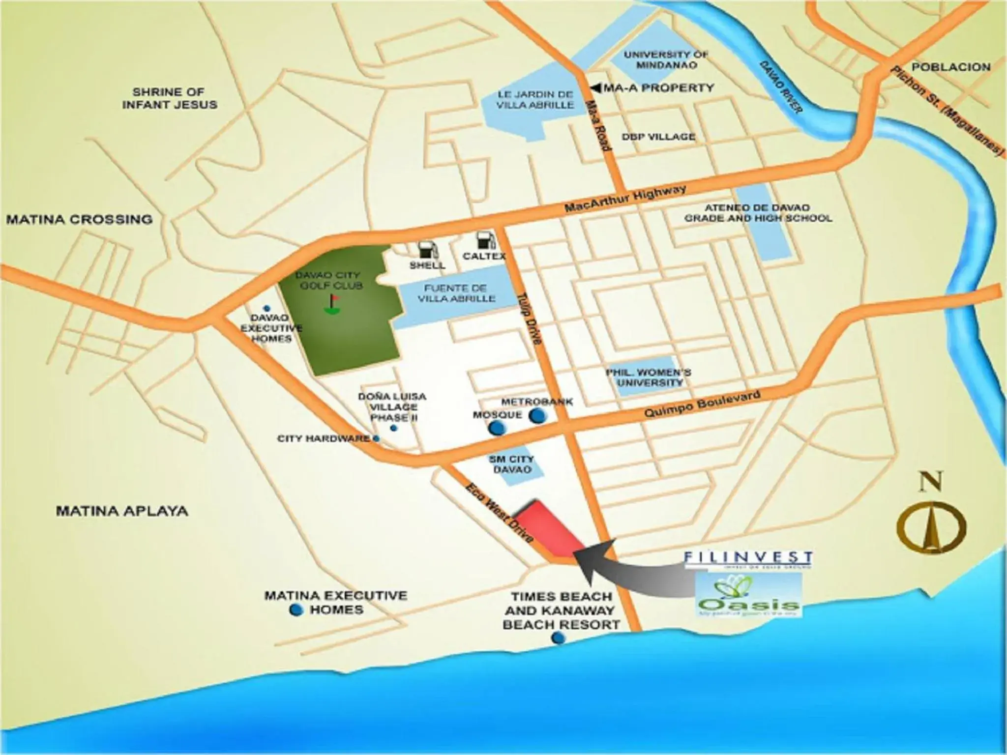 Nearby landmark, Floor Plan in One Oasis Condotel