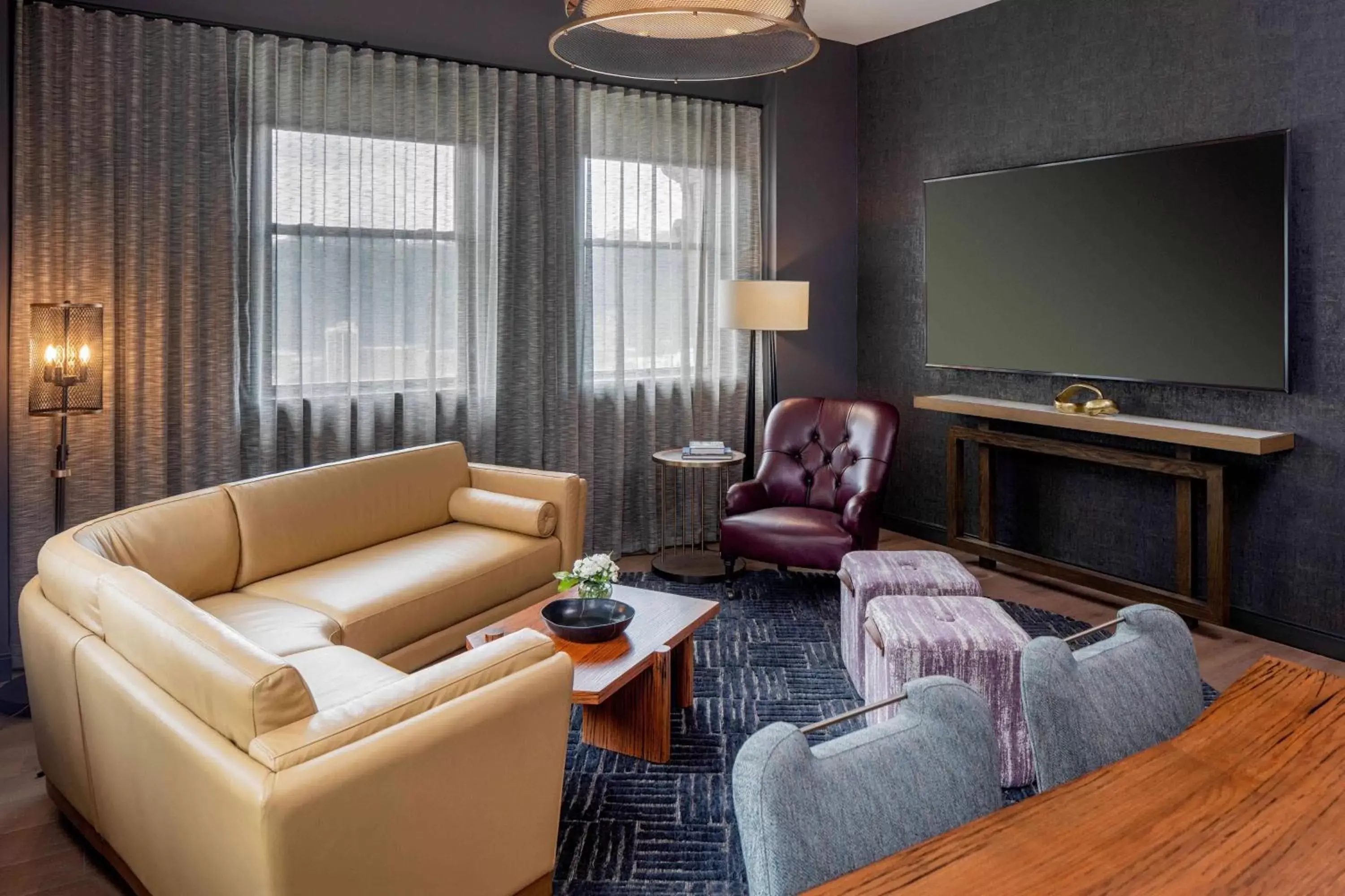 Living room, Seating Area in The Industrialist Hotel, Pittsburgh, Autograph Collection