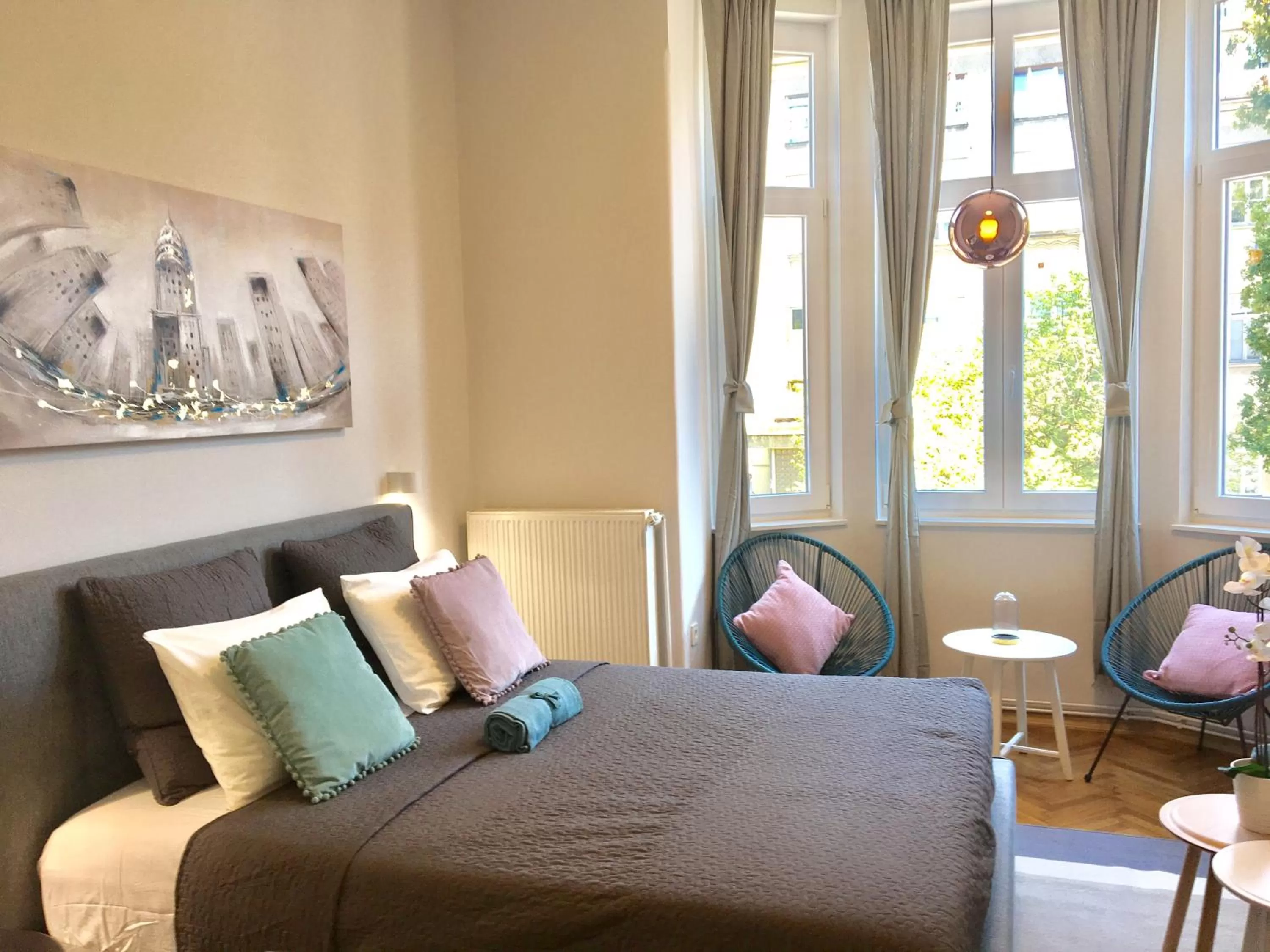 Bed in Doma Zagreb Aparthotel