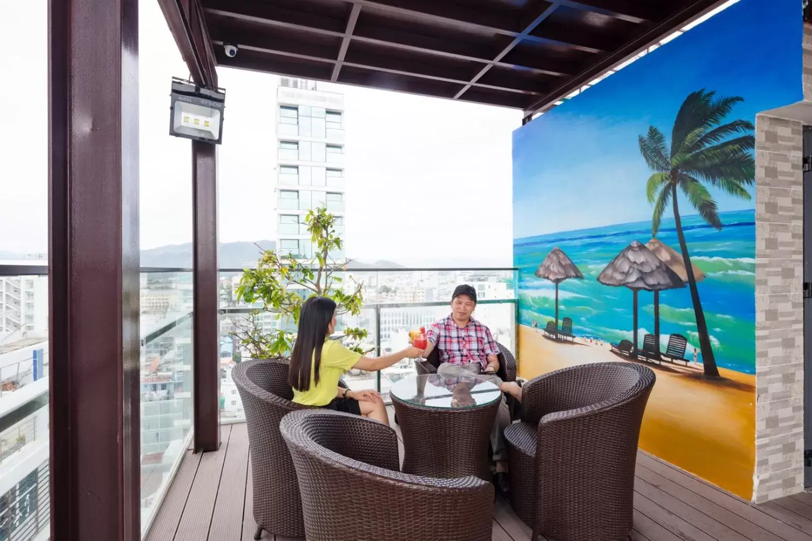 Swimming pool, Balcony/Terrace in Smile Hotel Nha Trang
