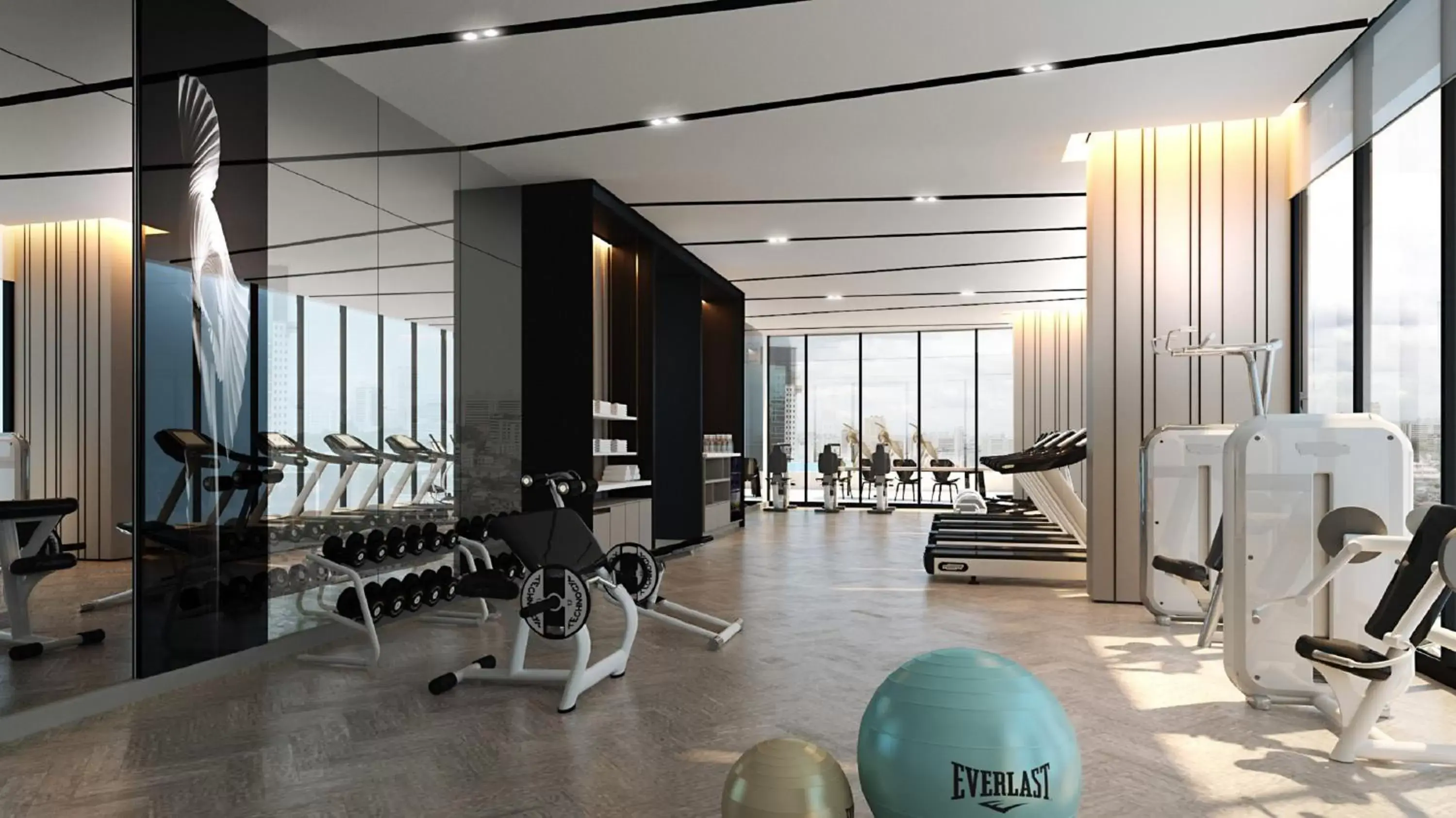 Fitness centre/facilities, Lounge/Bar in SKYVIEW Hotel Bangkok - Em District