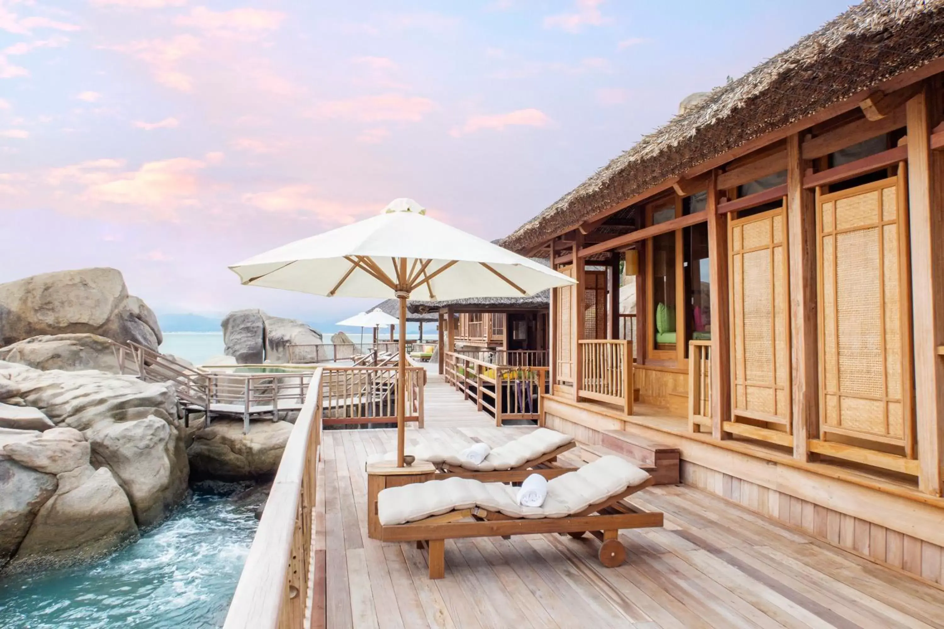 Decorative detail, Swimming Pool in Six Senses Ninh Van Bay