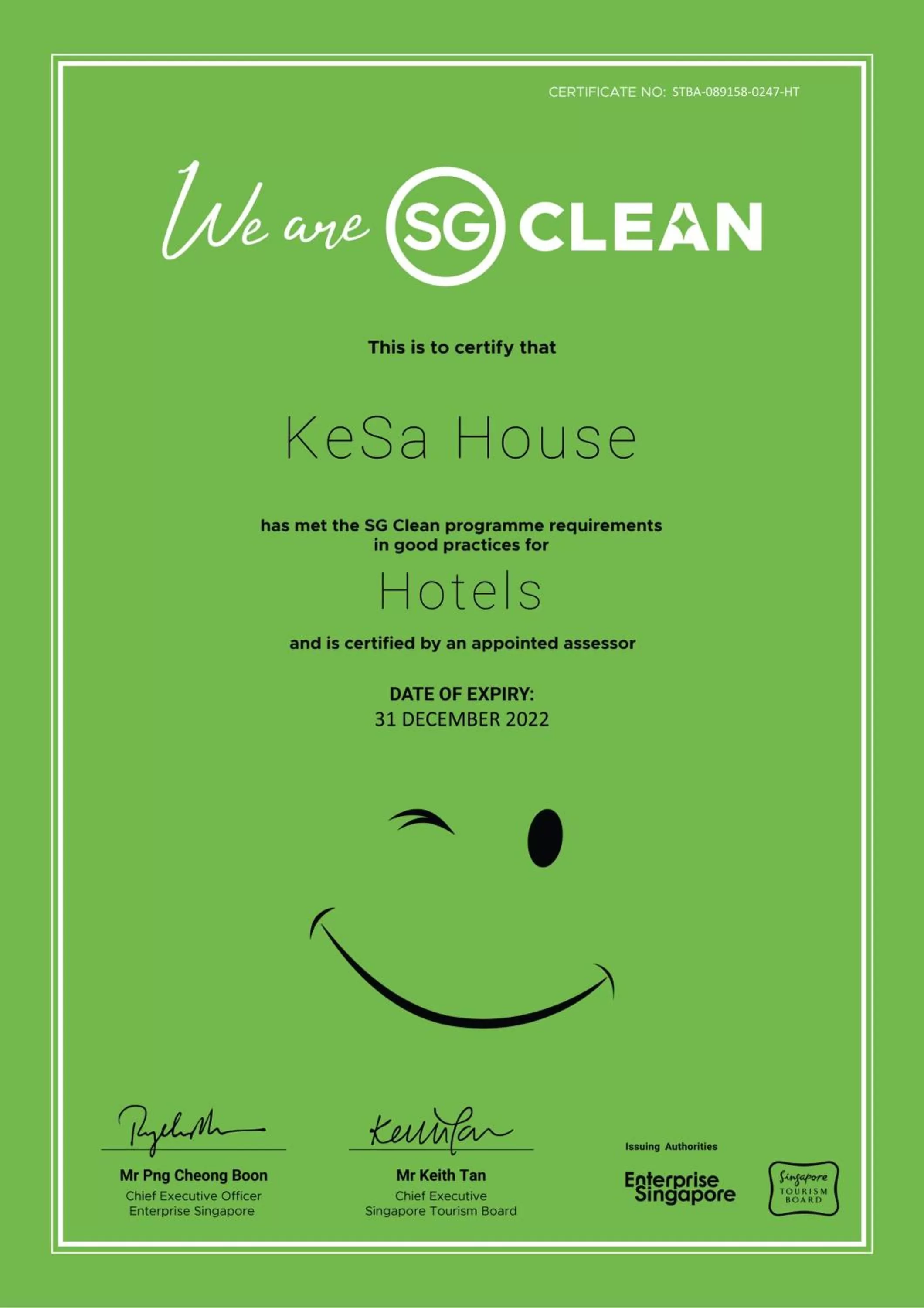 Logo/Certificate/Sign in KēSa House, The Unlimited Collection managed by The Ascott Limited