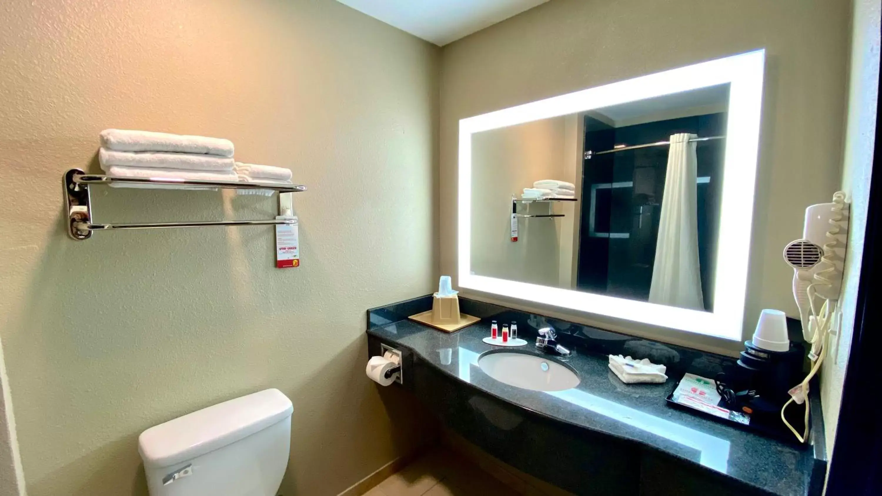 Bathroom in Super 8 by Wyndham Harker Heights Killeen Fort Hood