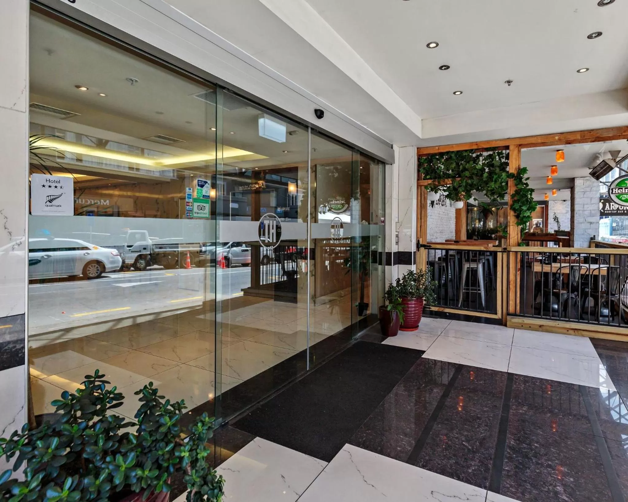 Facade/entrance in Trinity Hotel