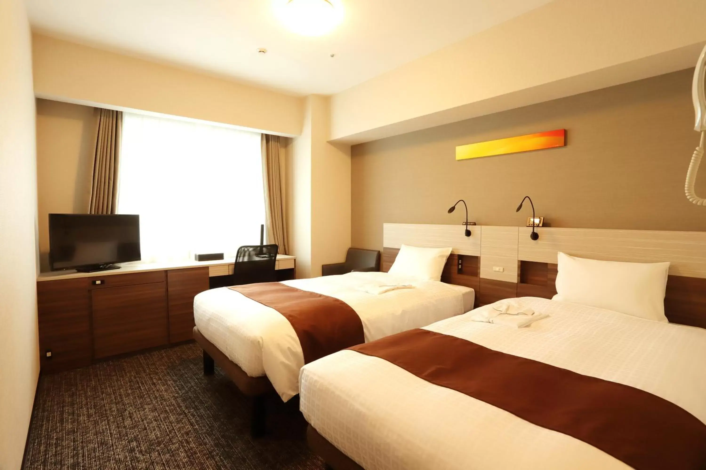 Photo of the whole room, Bed in Smile Hotel Premium Osaka Hommachi