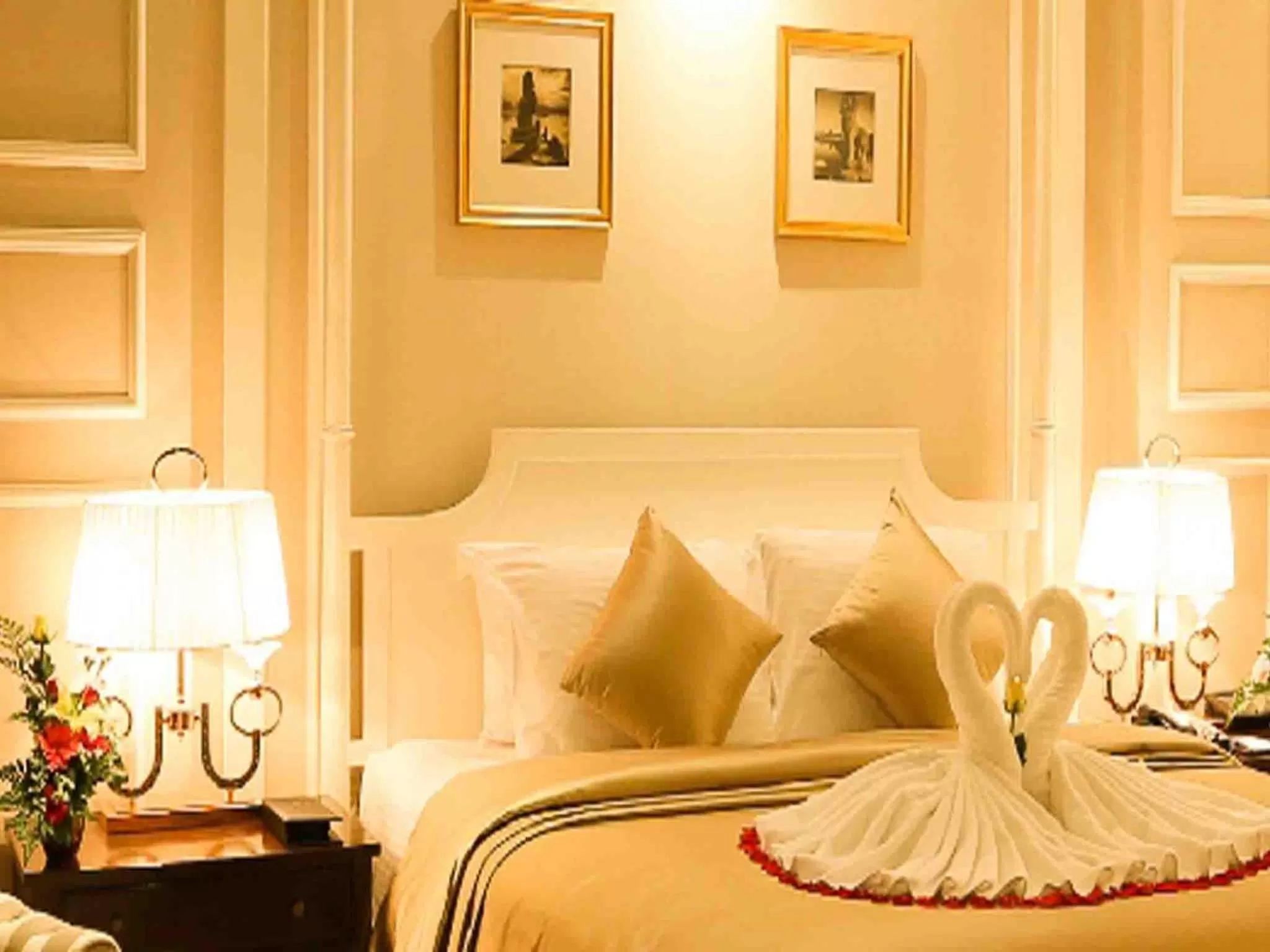 Decorative detail, Bed in Phnom Penh Hotel