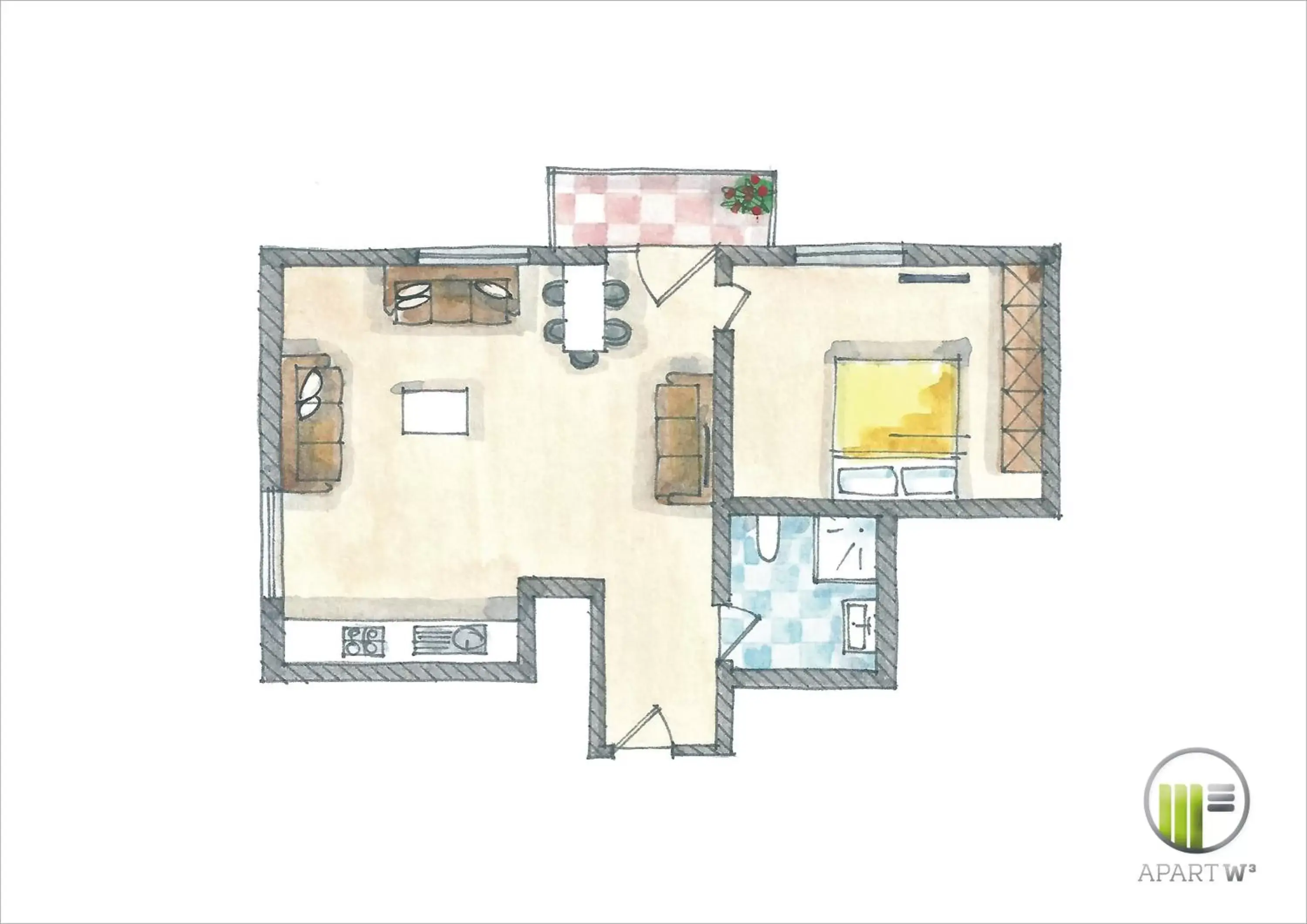 Apartment with Balcony in City Hotel ApartW3 - kostenlos parken Apartment with Balcony in City Hotel ApartW3 - kostenlos parken