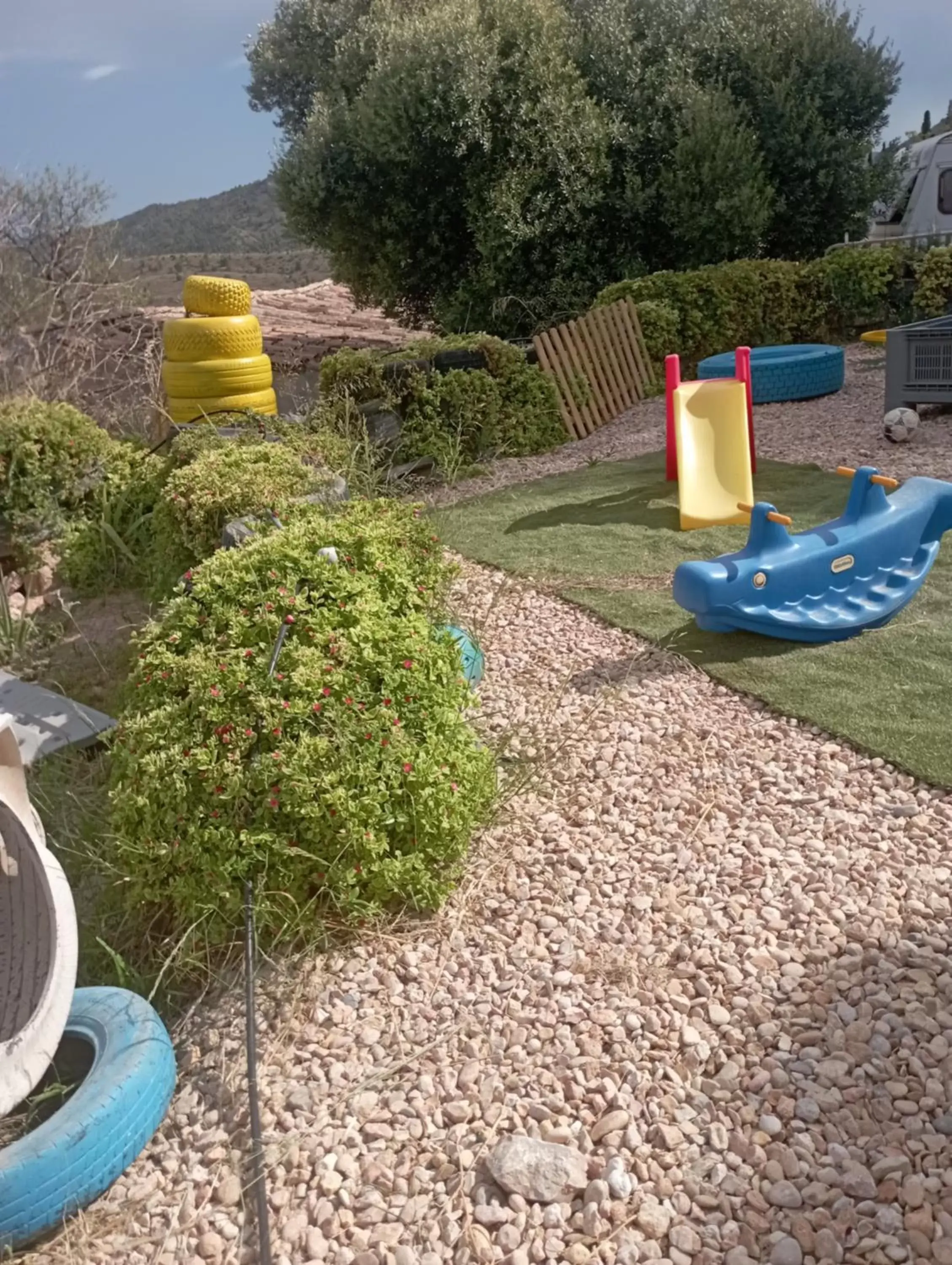 Children play ground in Cabezo Buñuel Hostal