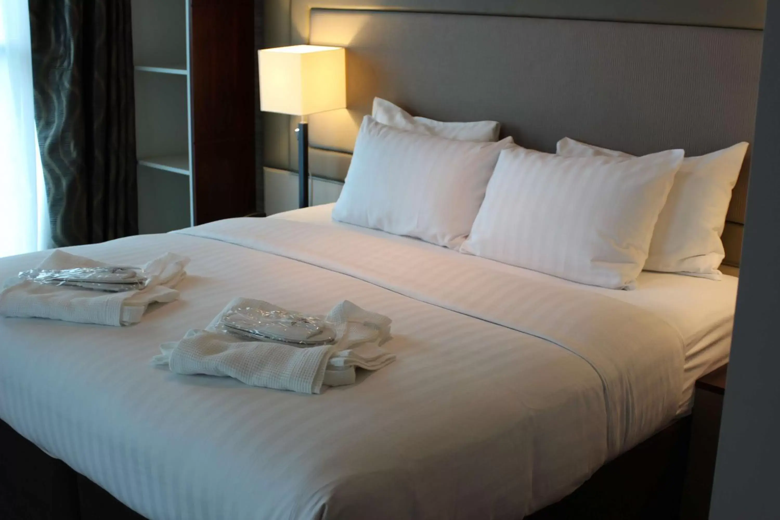 Bed in DoubleTree by Hilton Hotel Newcastle International Airport