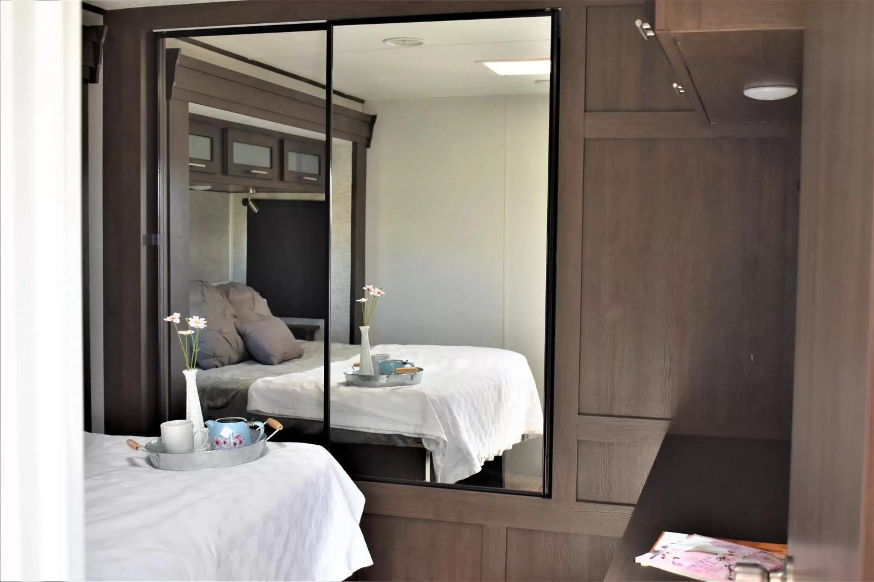 Bed, Bathroom in Grand Canyon RV Glamping