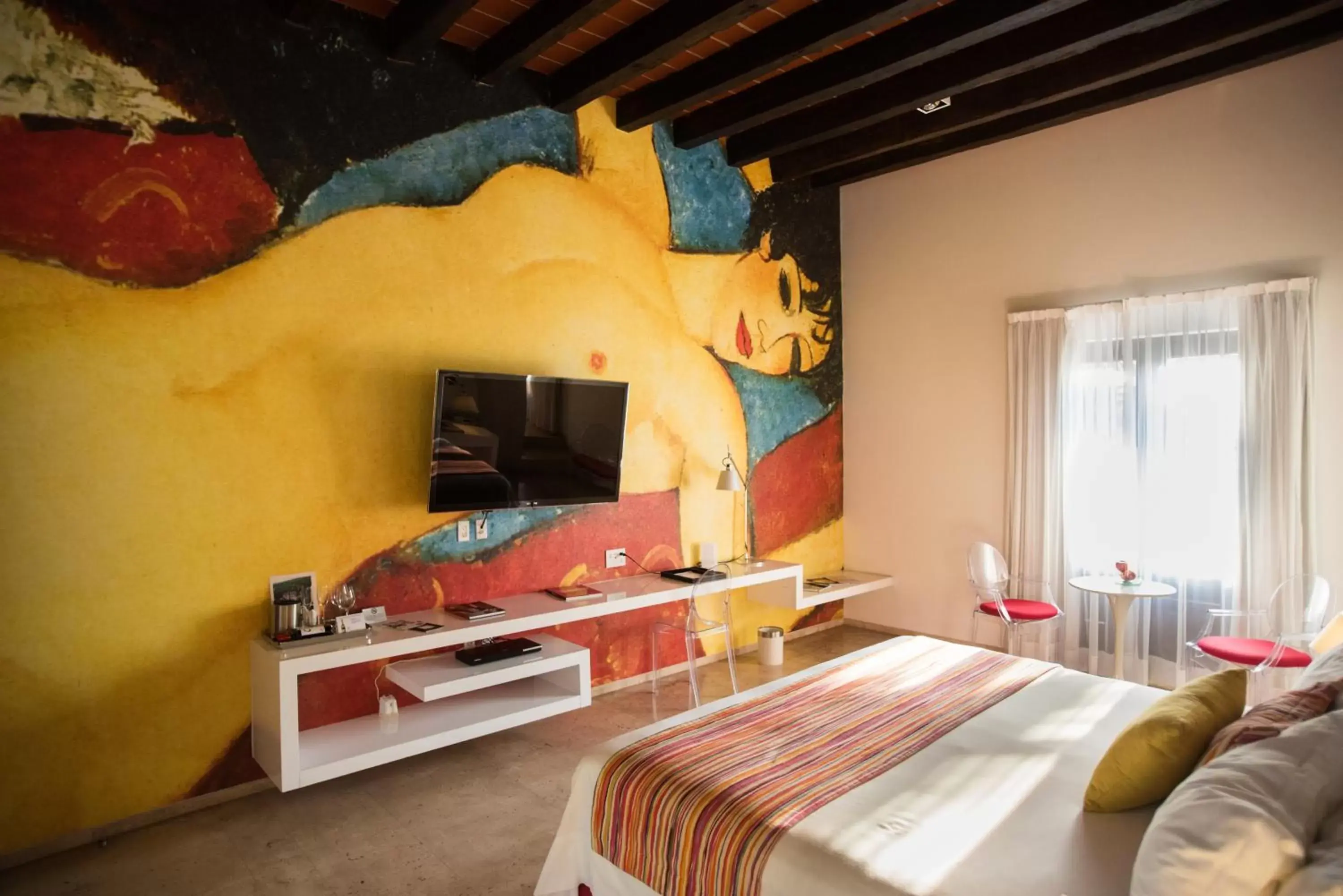 View (from property/room), Bed in Anticavilla Hotel Restaurante & Spa View (from property/room), Bed in Anticavilla Hotel Restaurante & Spa