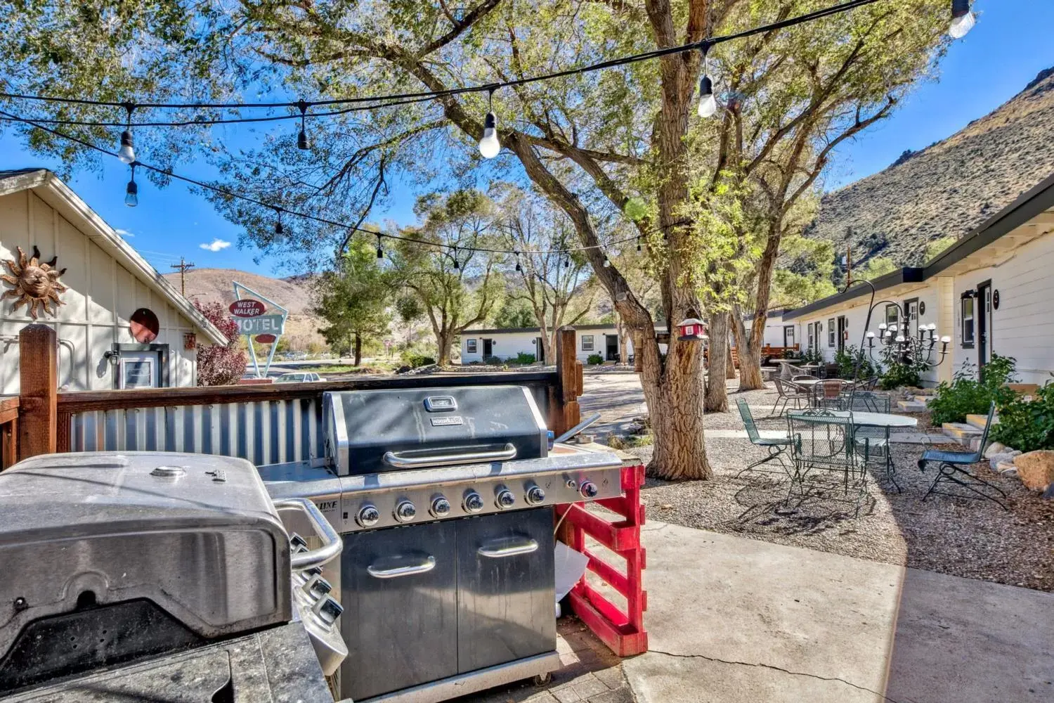 Patio in The Historic West Walker Motel